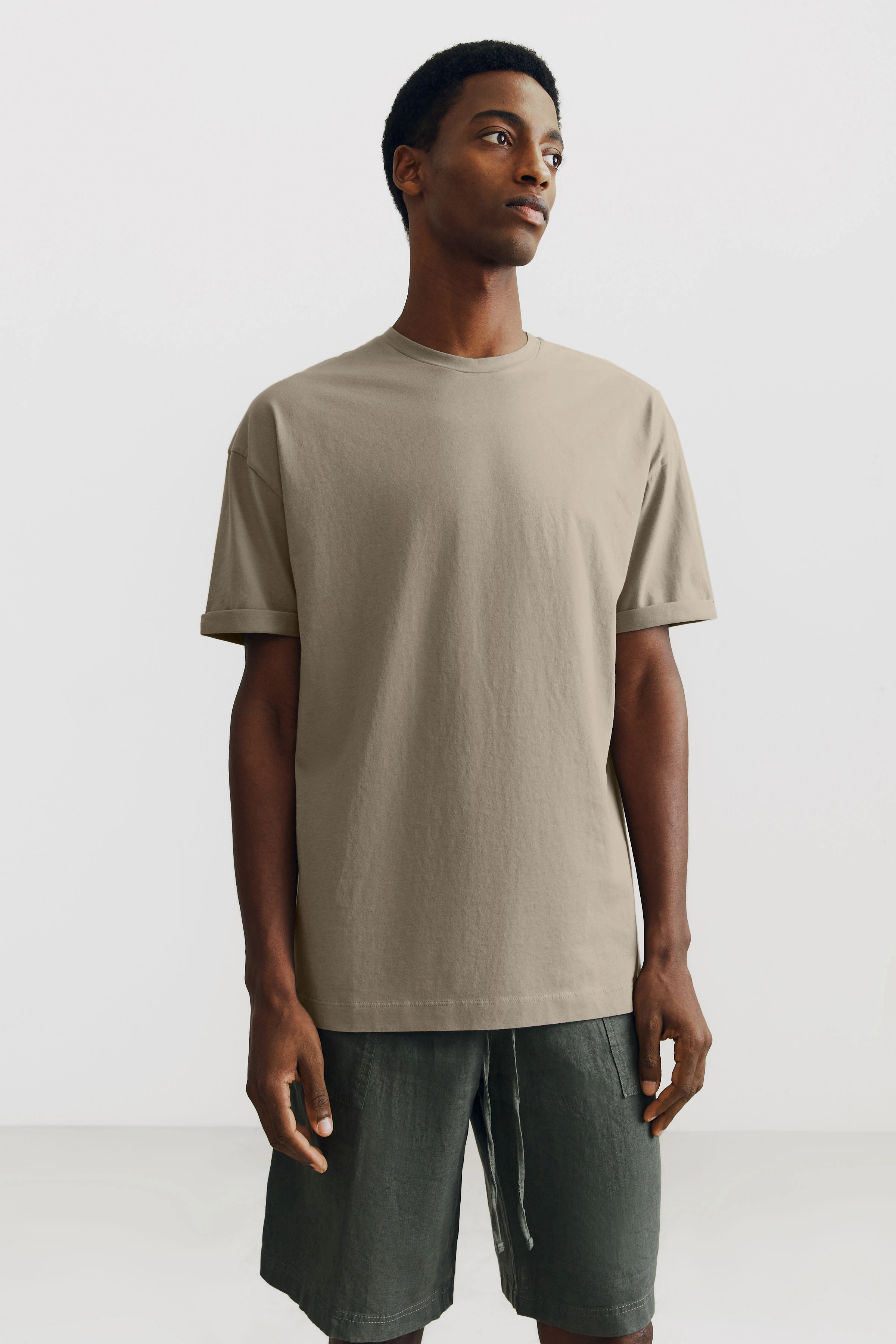 THILO - relaxed fit cotton t-shirt - men - brown - Frontansicht
