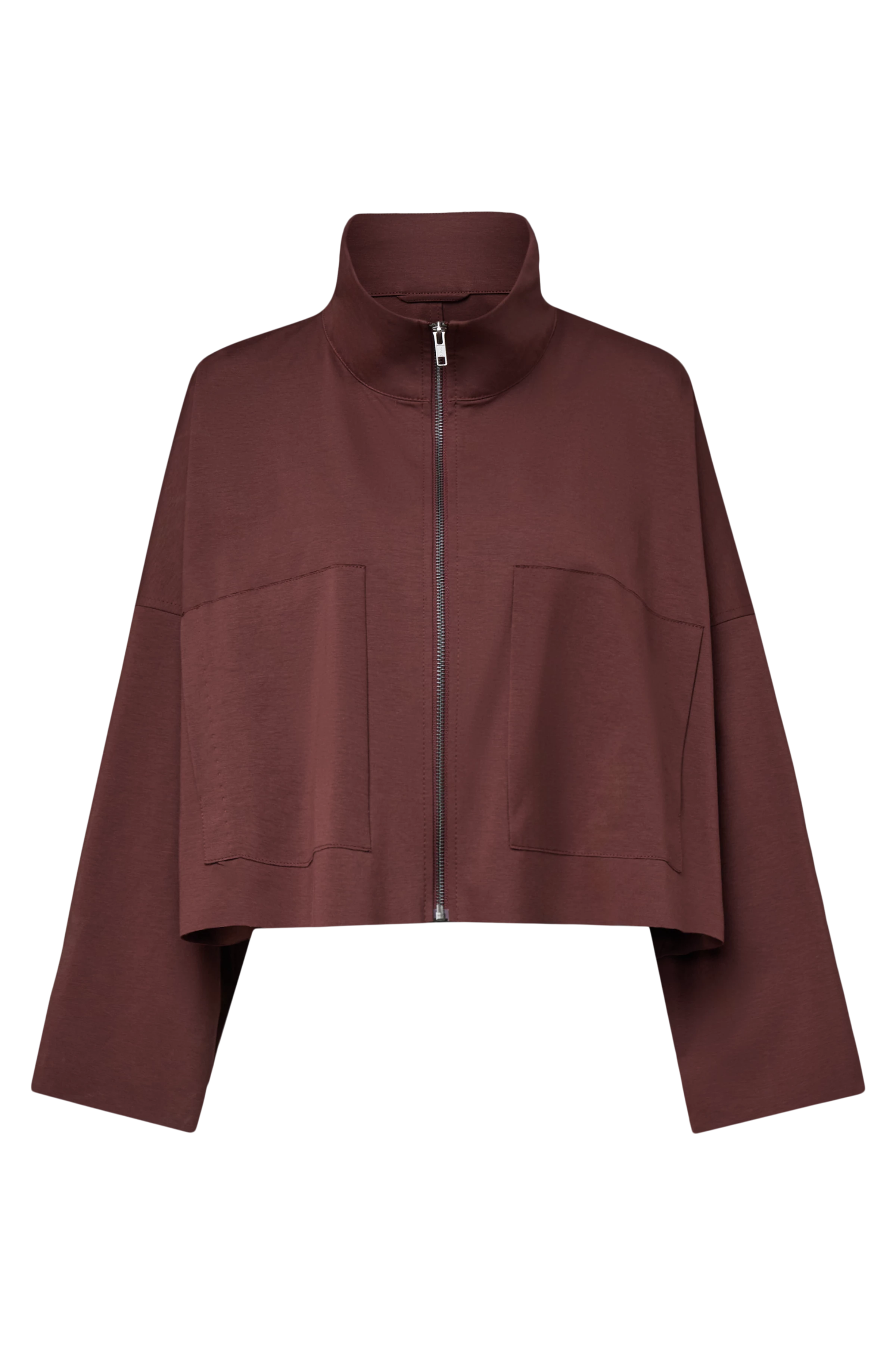 ELSTOW - Oversized jacket in Punto Milano jersey - women - red - Freisteller Frontansicht