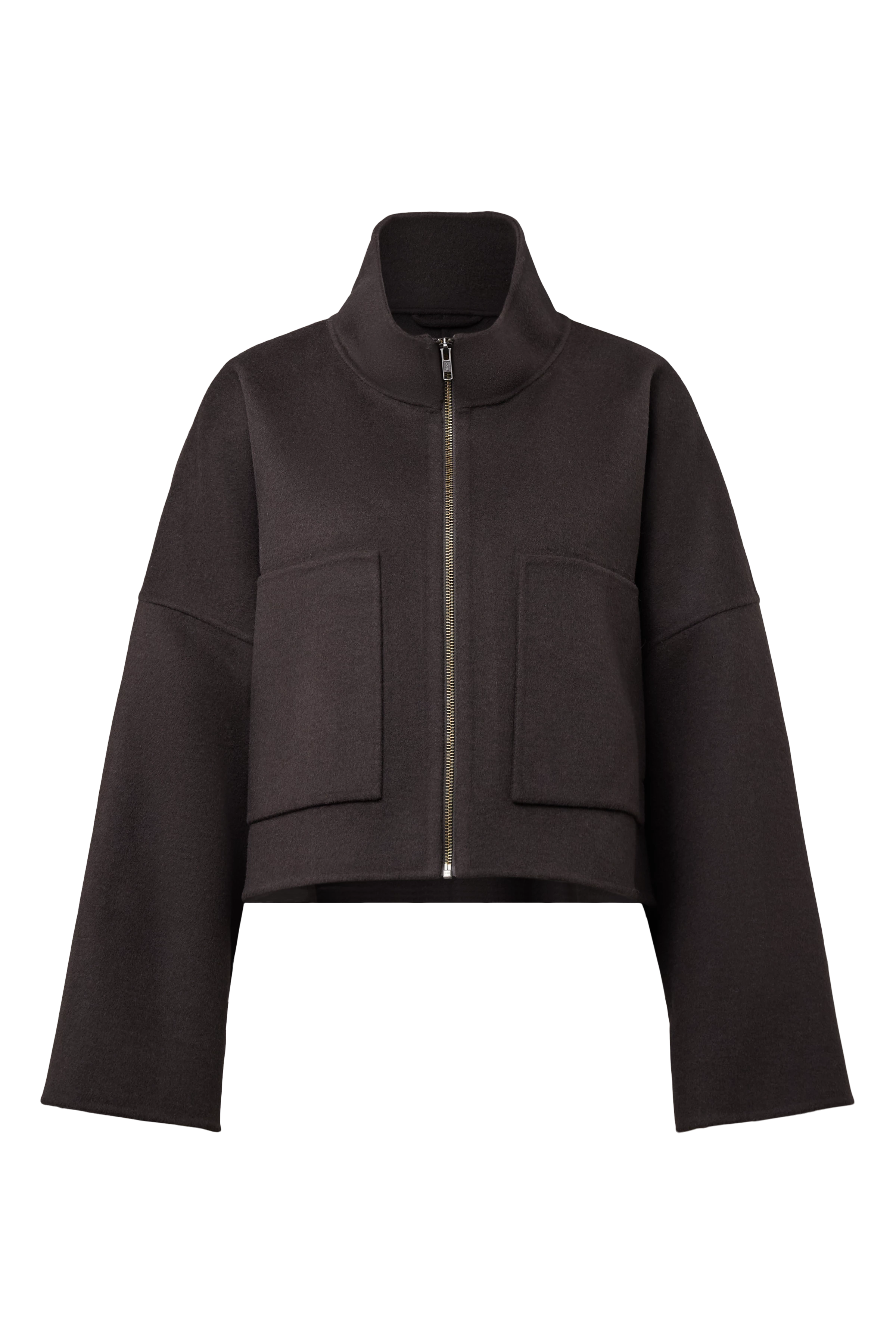 ELSTOW_1 - Oversized Jacke in Woll-Doubleface - Damen - braun - Freisteller Frontansicht