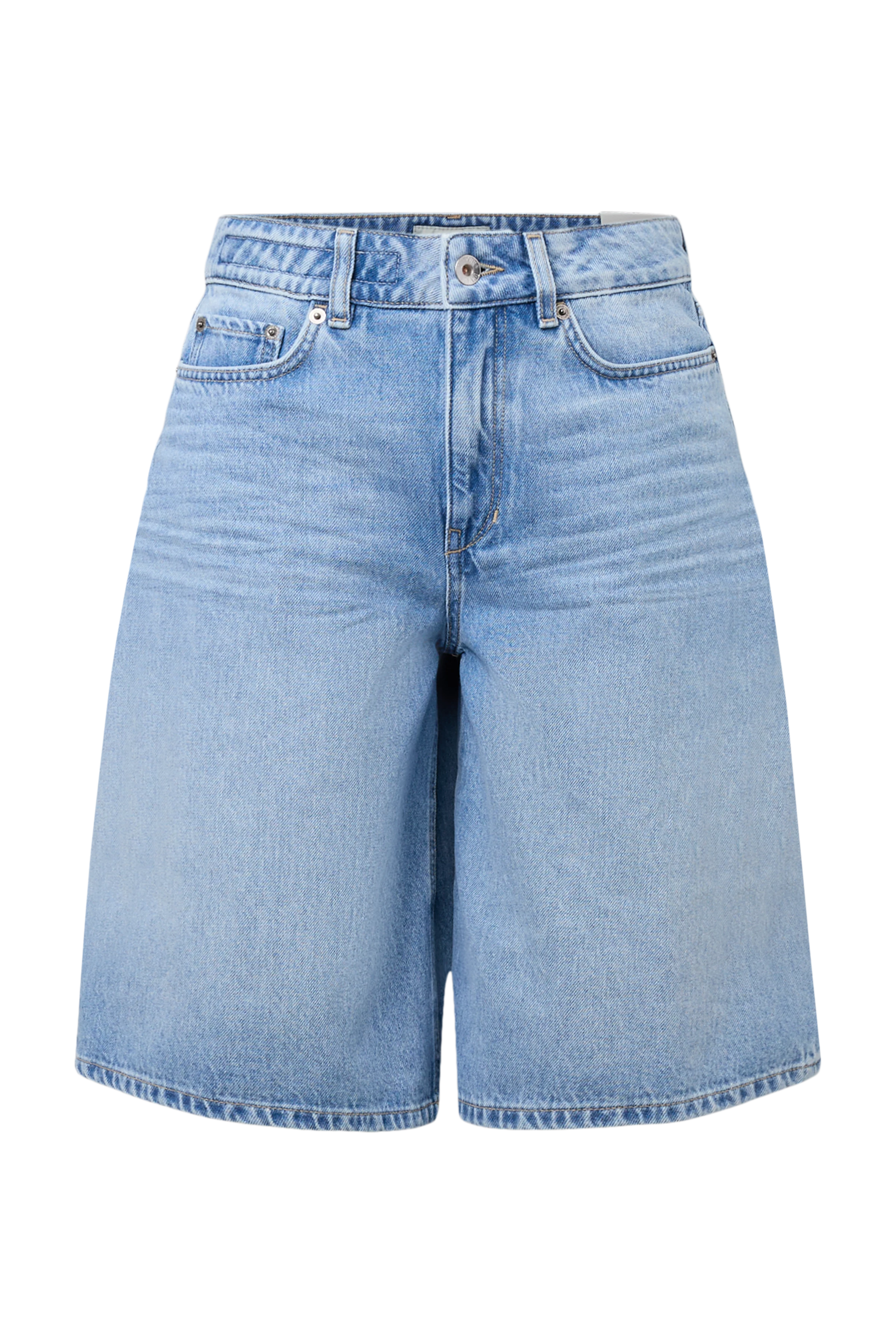 NONE - Bermuda Jeans Shorts in Denim - Damen - blau - Freisteller Frontansicht