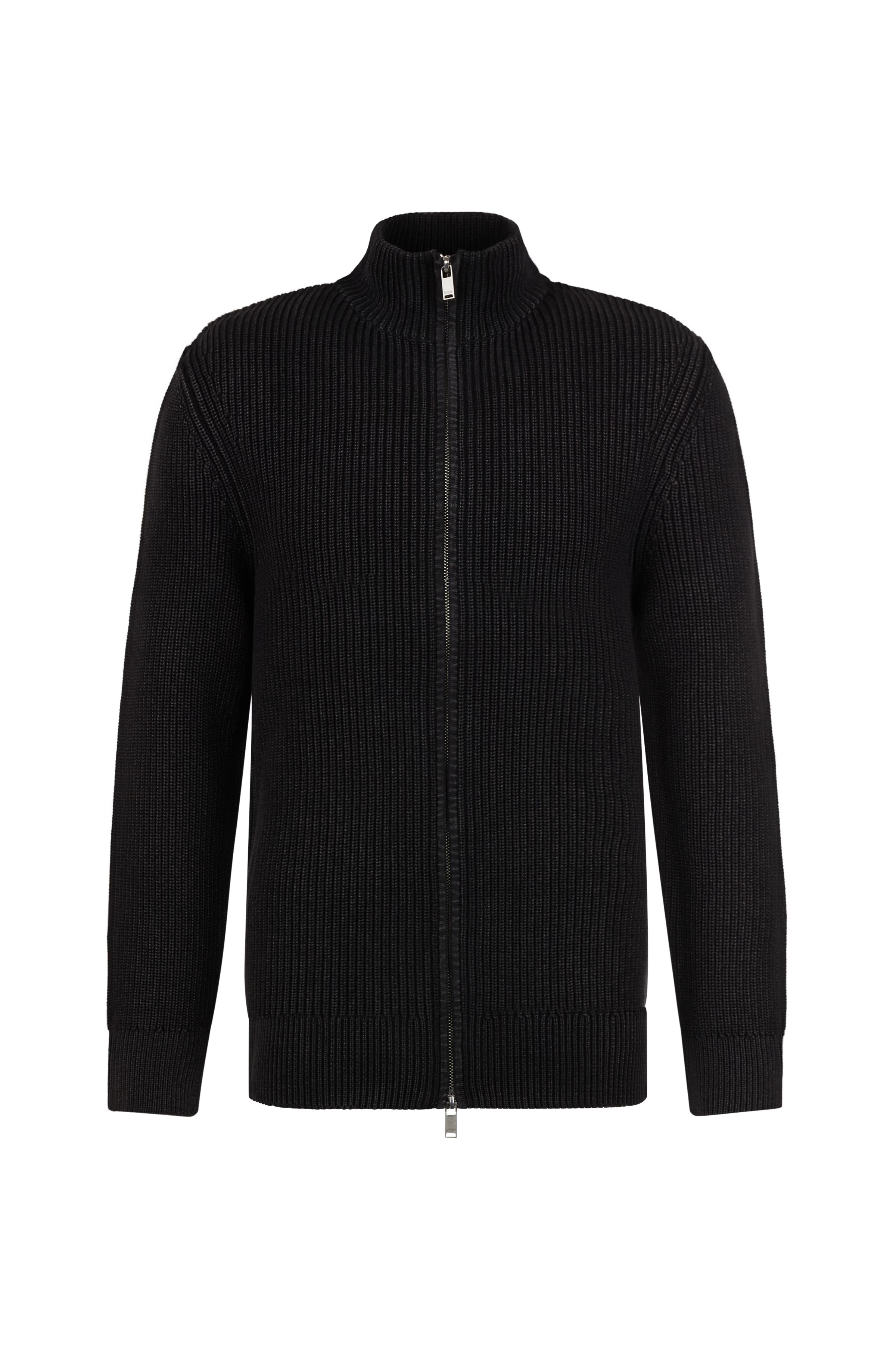 ANTONIO - Zipjacke aus Baumwolle - Herren - grau - Freisteller Frontansicht