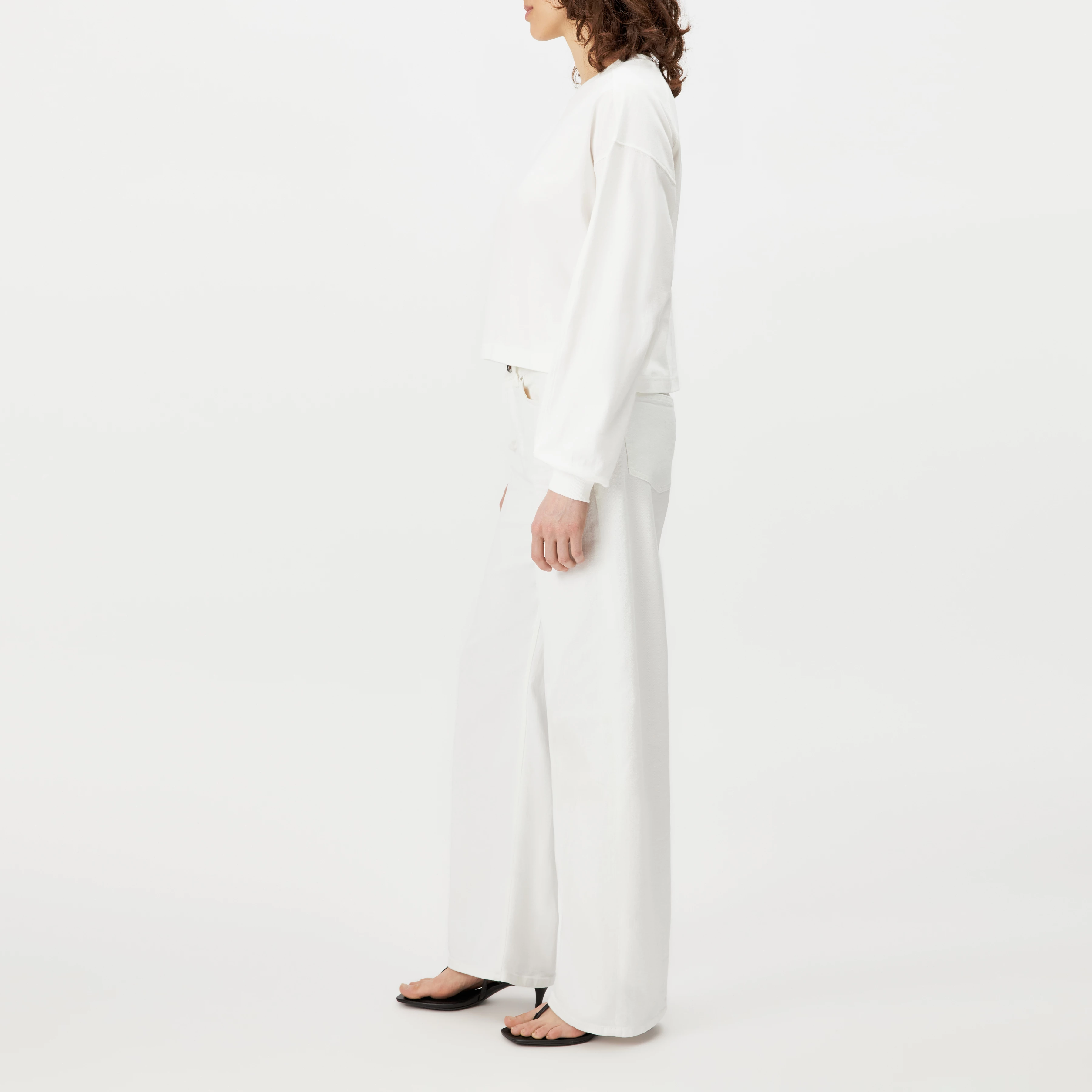 KELAI - Casual relaxed-fit cotton sweatshirt - women - off white - Seitenansicht