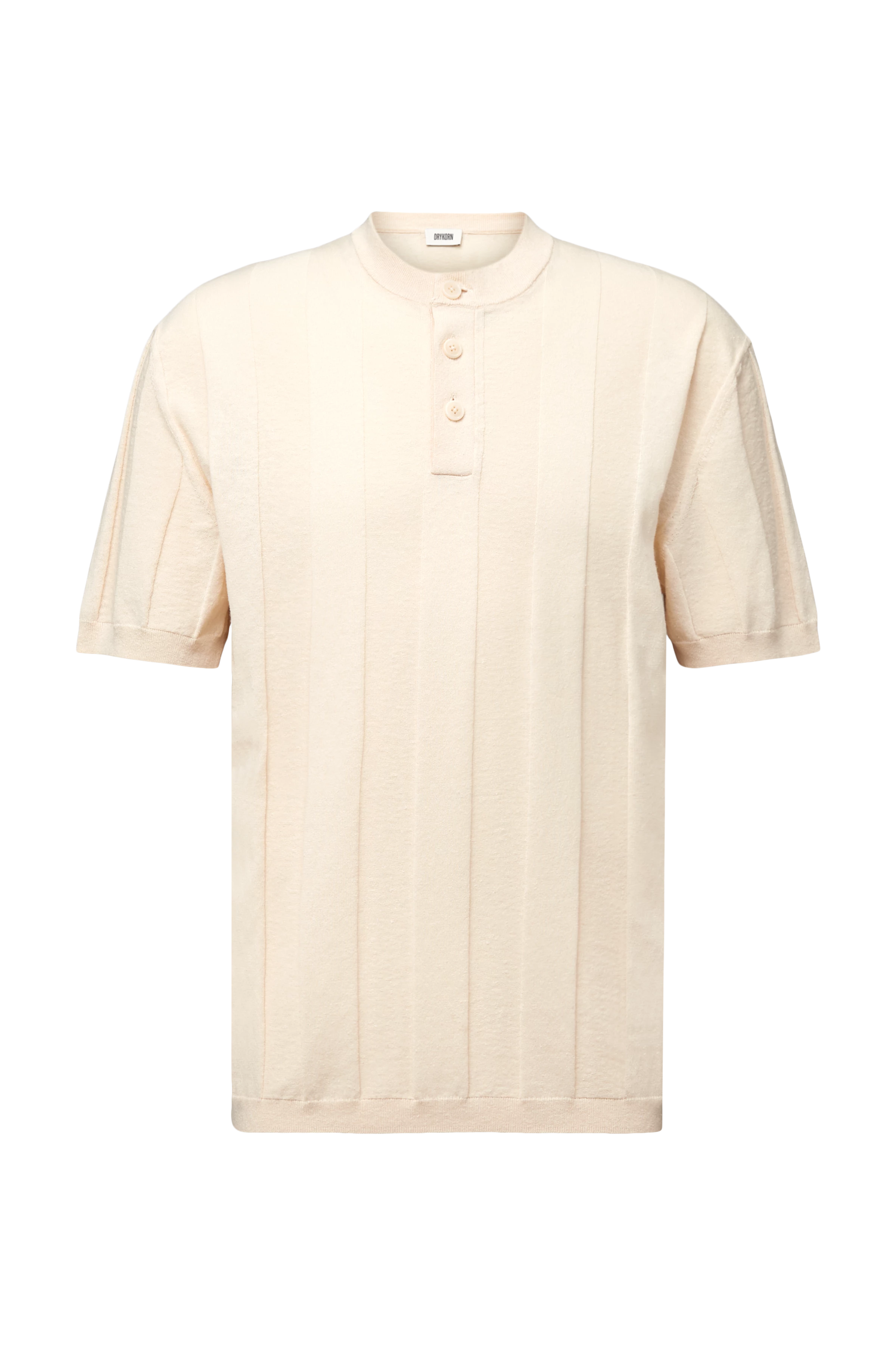 FREEKO - Regular Fit Linen-Cotton Polo Shirt - men - beige - Freisteller Frontansicht