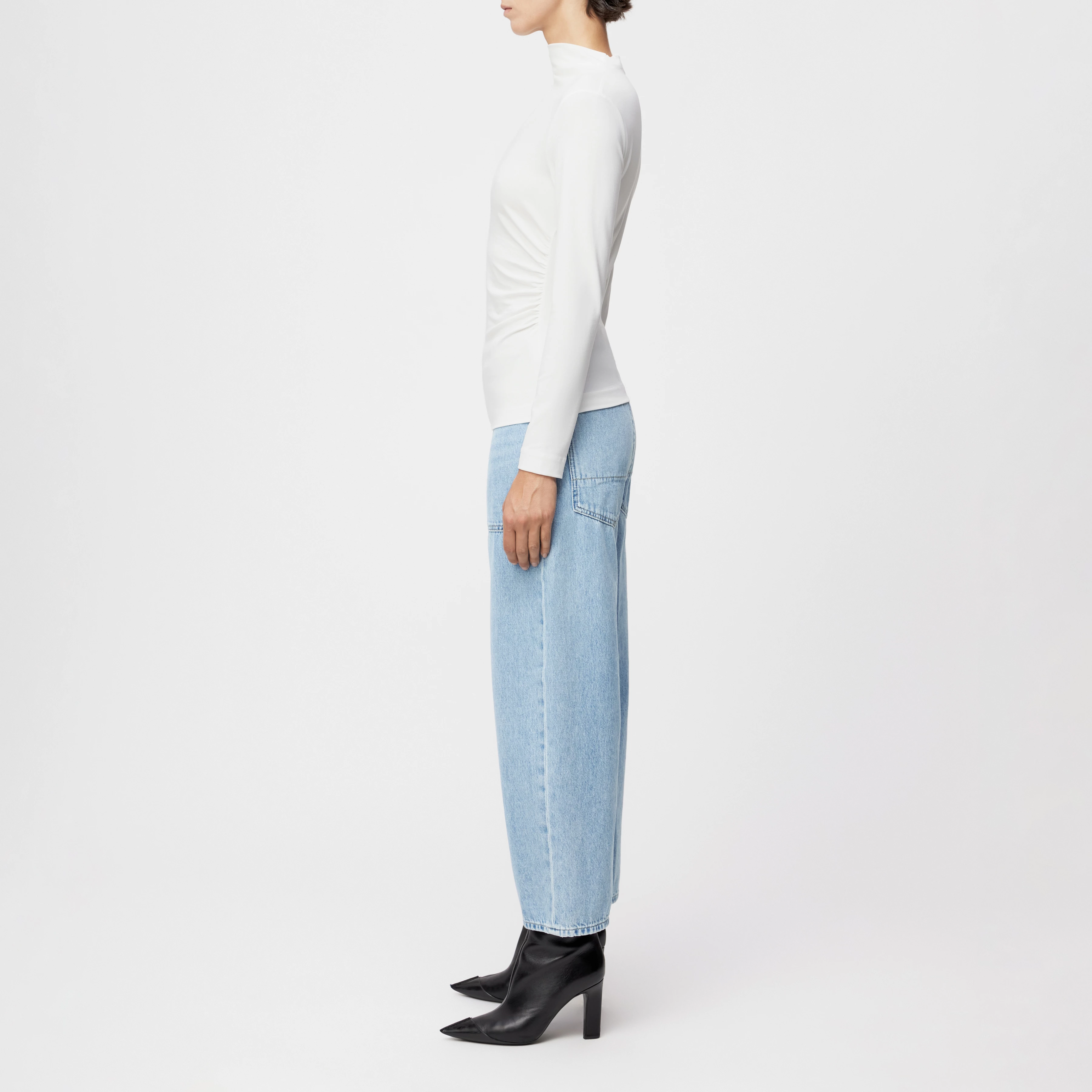 TIRY - Longsleeve in Lyocell-Mix - Damen - off white - Seitenansicht