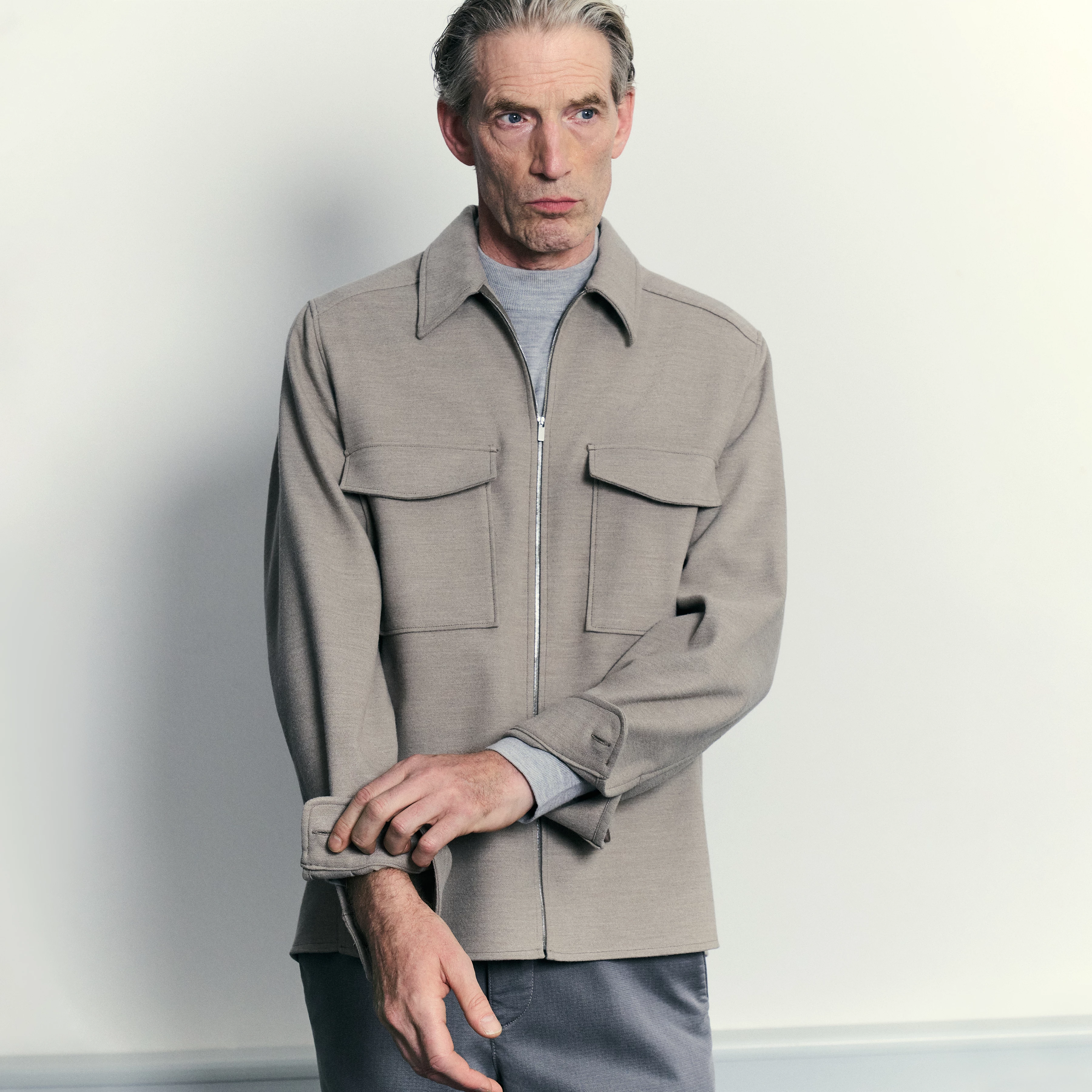 GUNRAY_Z - Relaxed Fit Overshirt mit Reißverschluss - Herren - braun