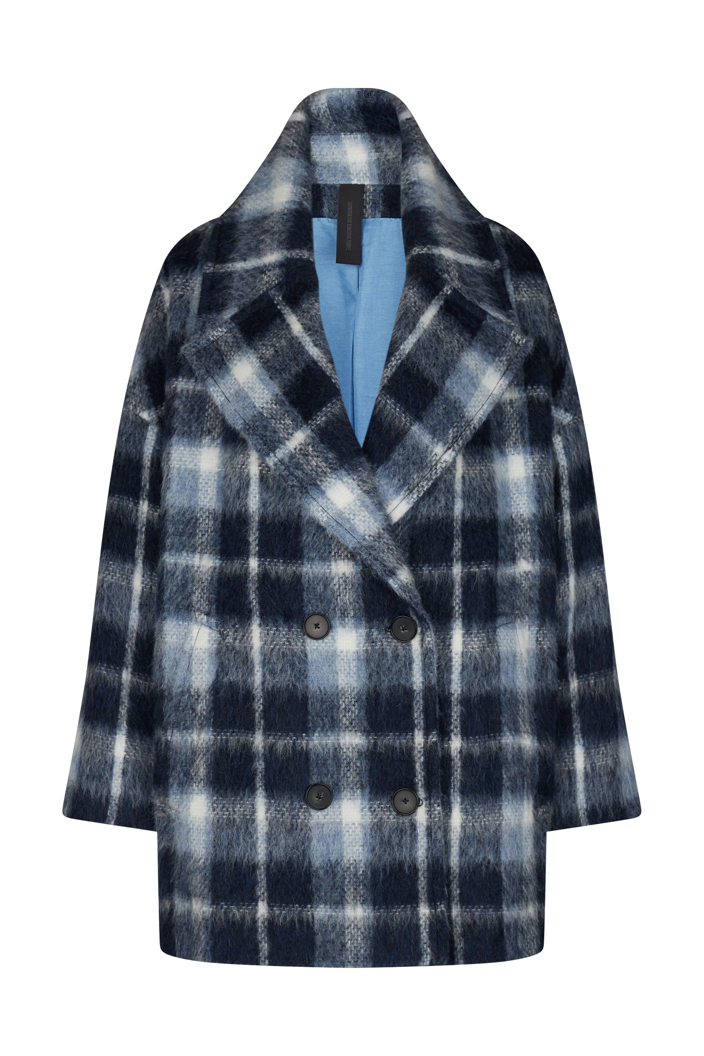 RUNCOM - Cabanjacke in Alpaka-Mischung - Damen - blau - Freisteller Frontansicht