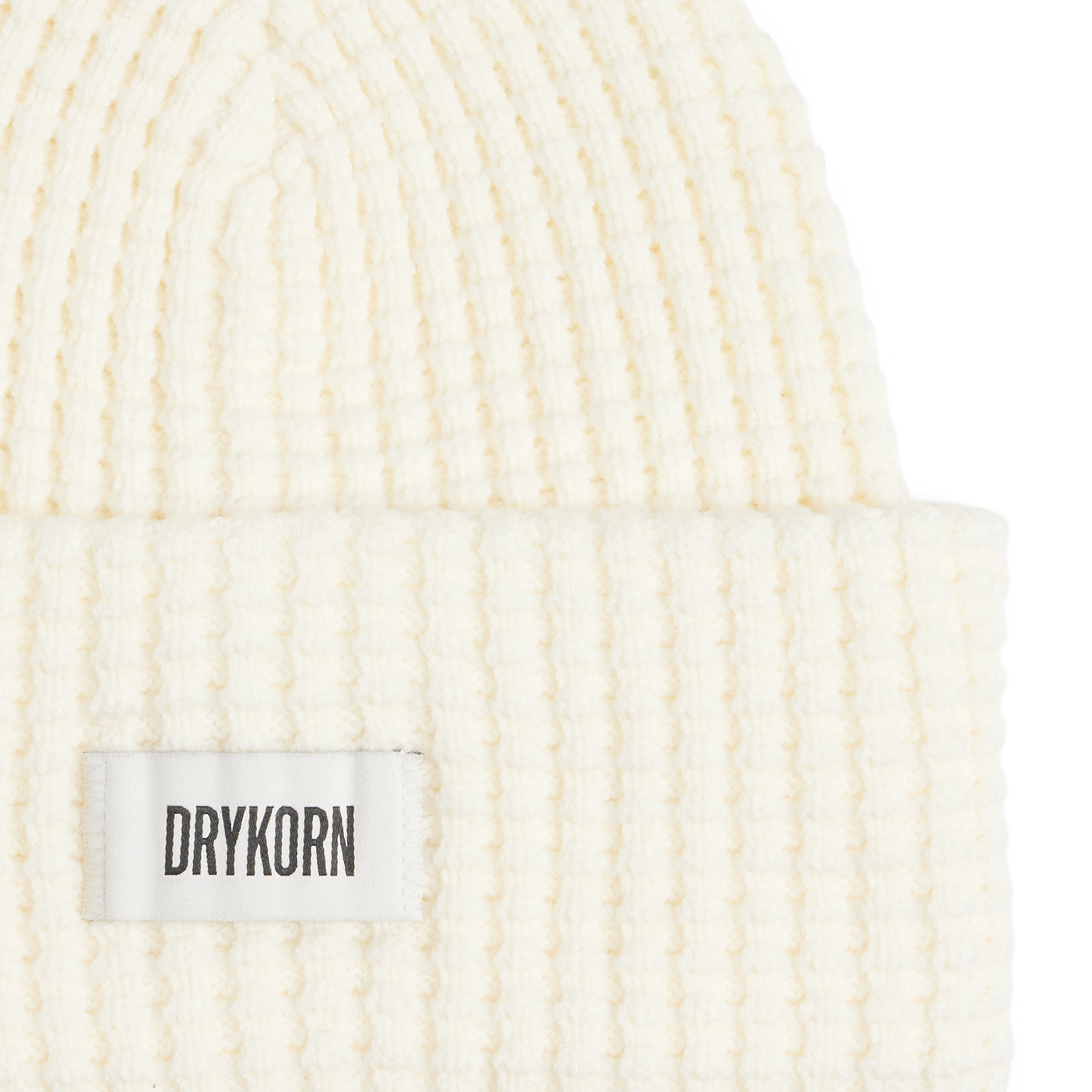 LOAH - Beanie in Baumwoll-Mix - Unisex - beige - Freisteller Detailansicht