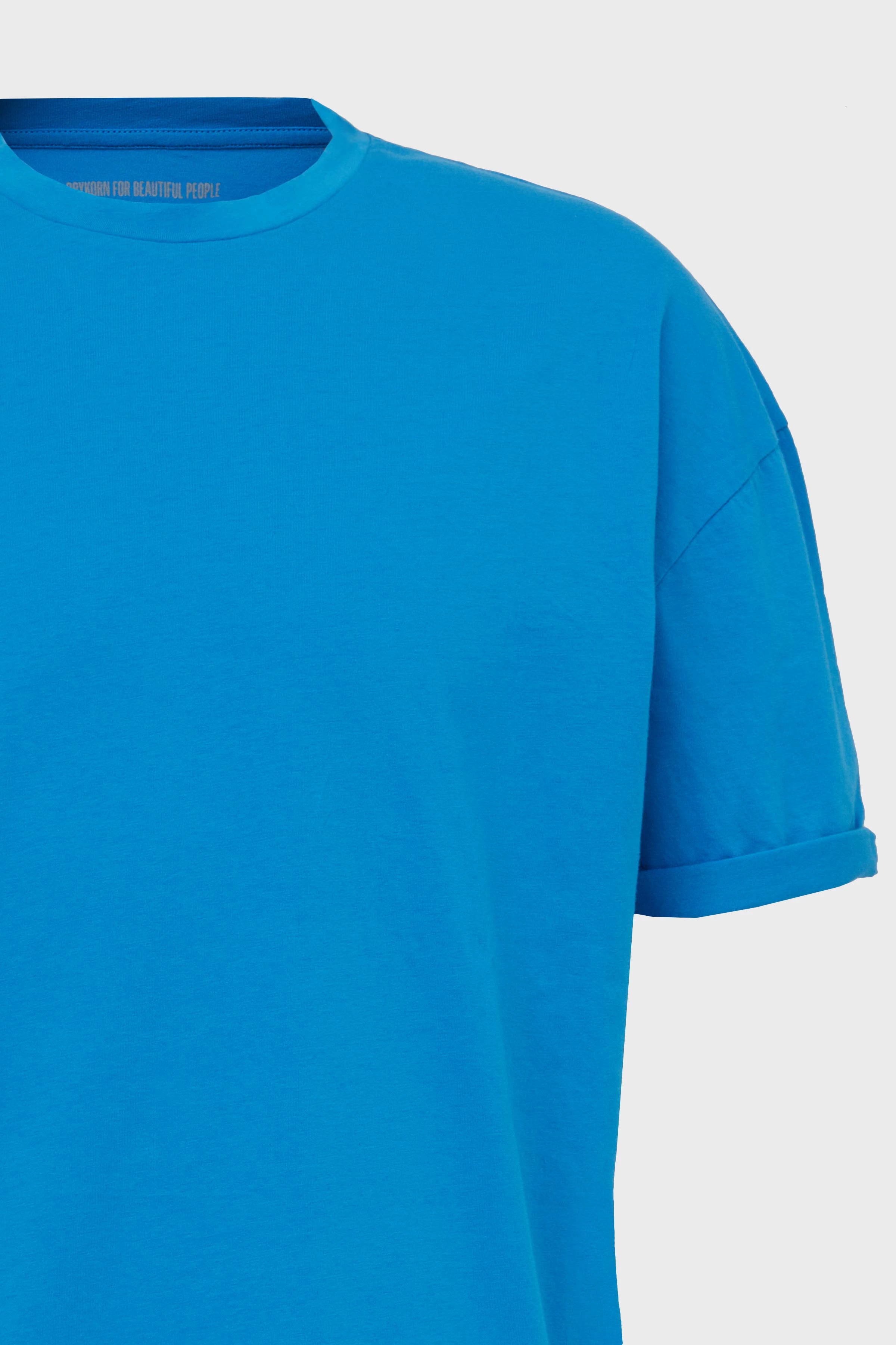 THILO - relaxed fit cotton t-shirt - men - blue - Freisteller Detailansicht