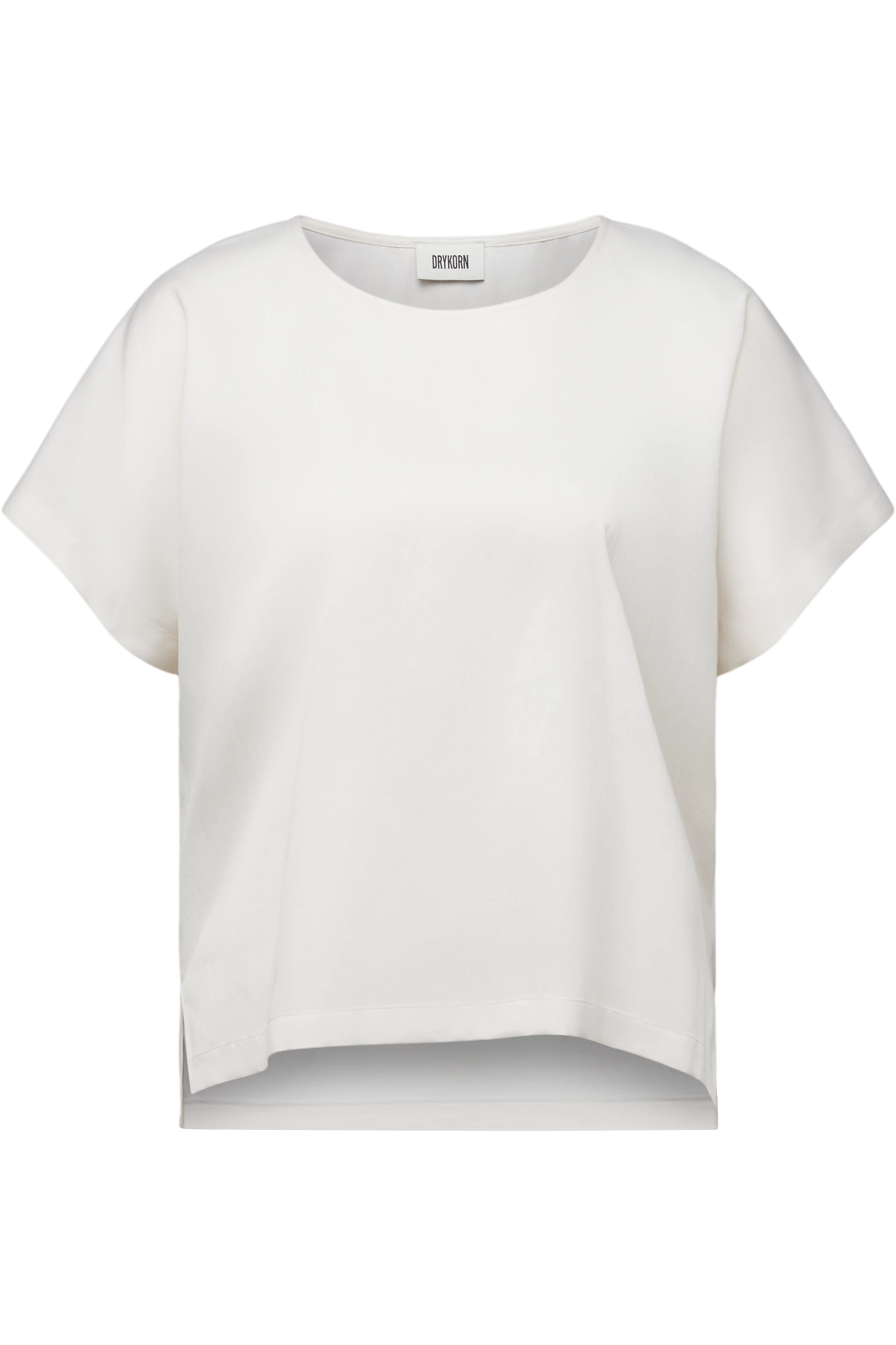 CORAMY - Casual shirt blouse in cupro cotton blend - women - off white - Freisteller Frontansicht