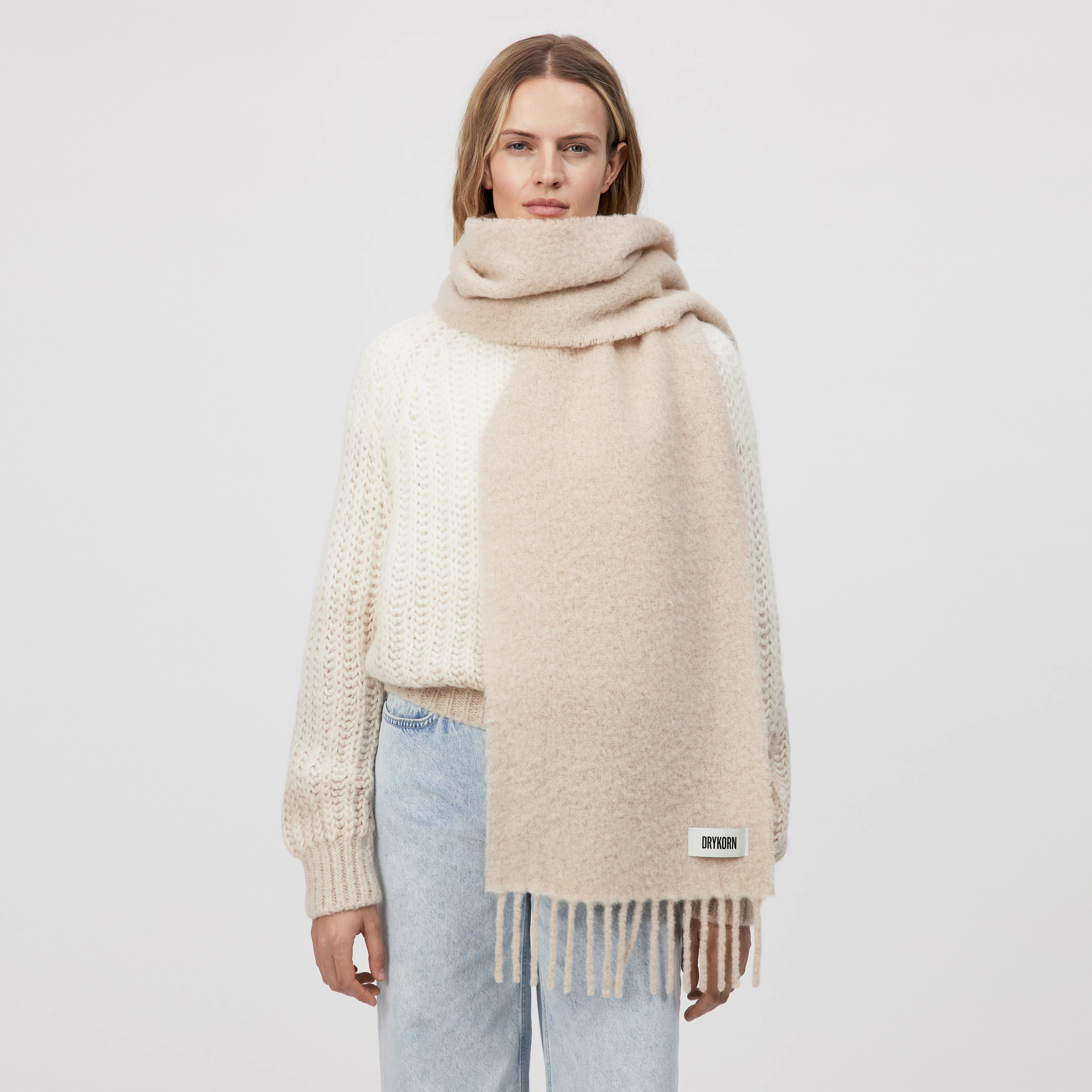 RISHA - Sjaal van luxe suri-alpacamix - unisex - off white - Frontansicht
