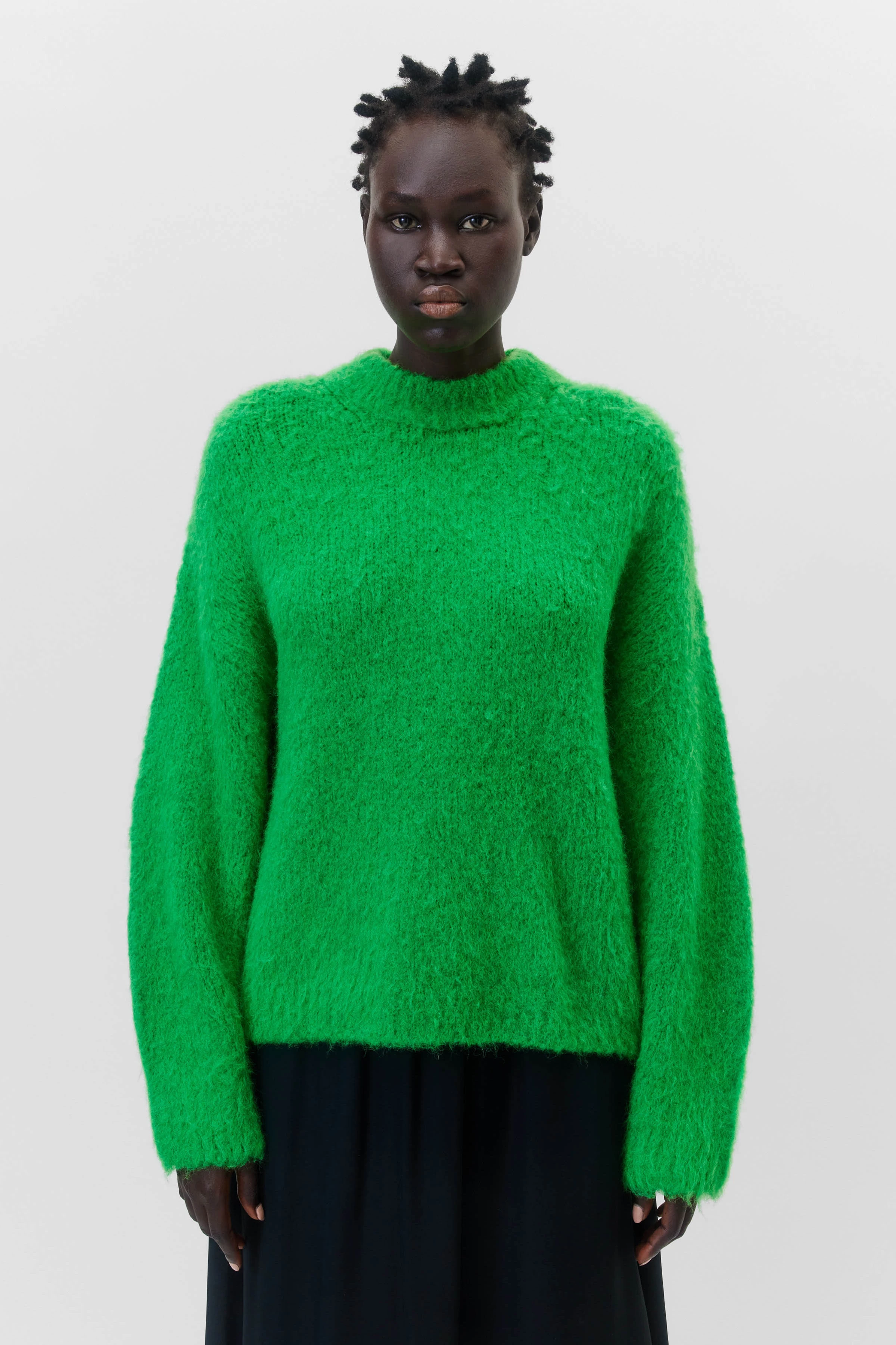 RAMEA - Pullover aus Alpaka-Mix - Damen - grün - Frontansicht