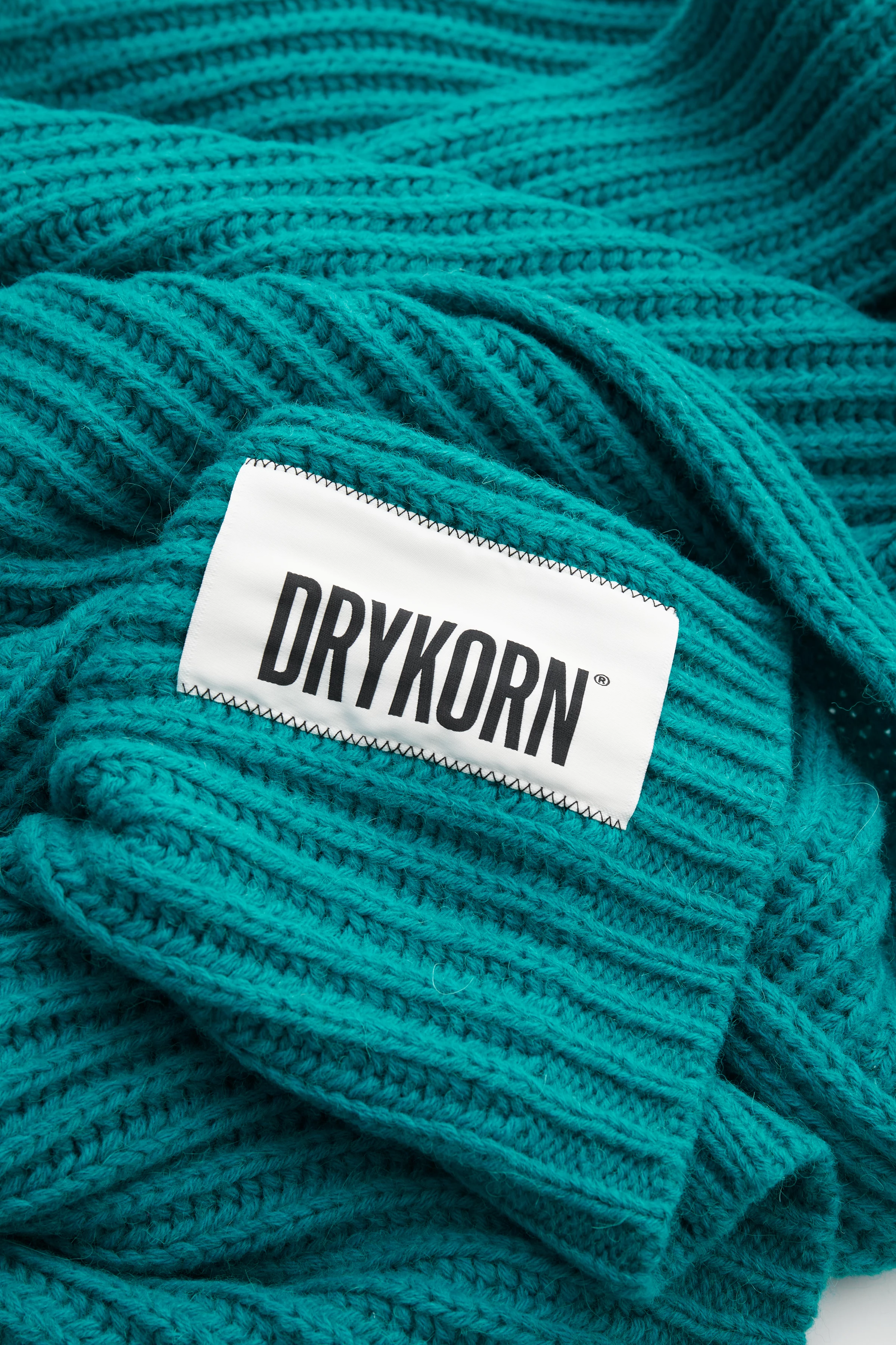 CRONICA - Strickschal in Alpaka-Woll-Mix - Unisex - grün - Freisteller Rückansicht