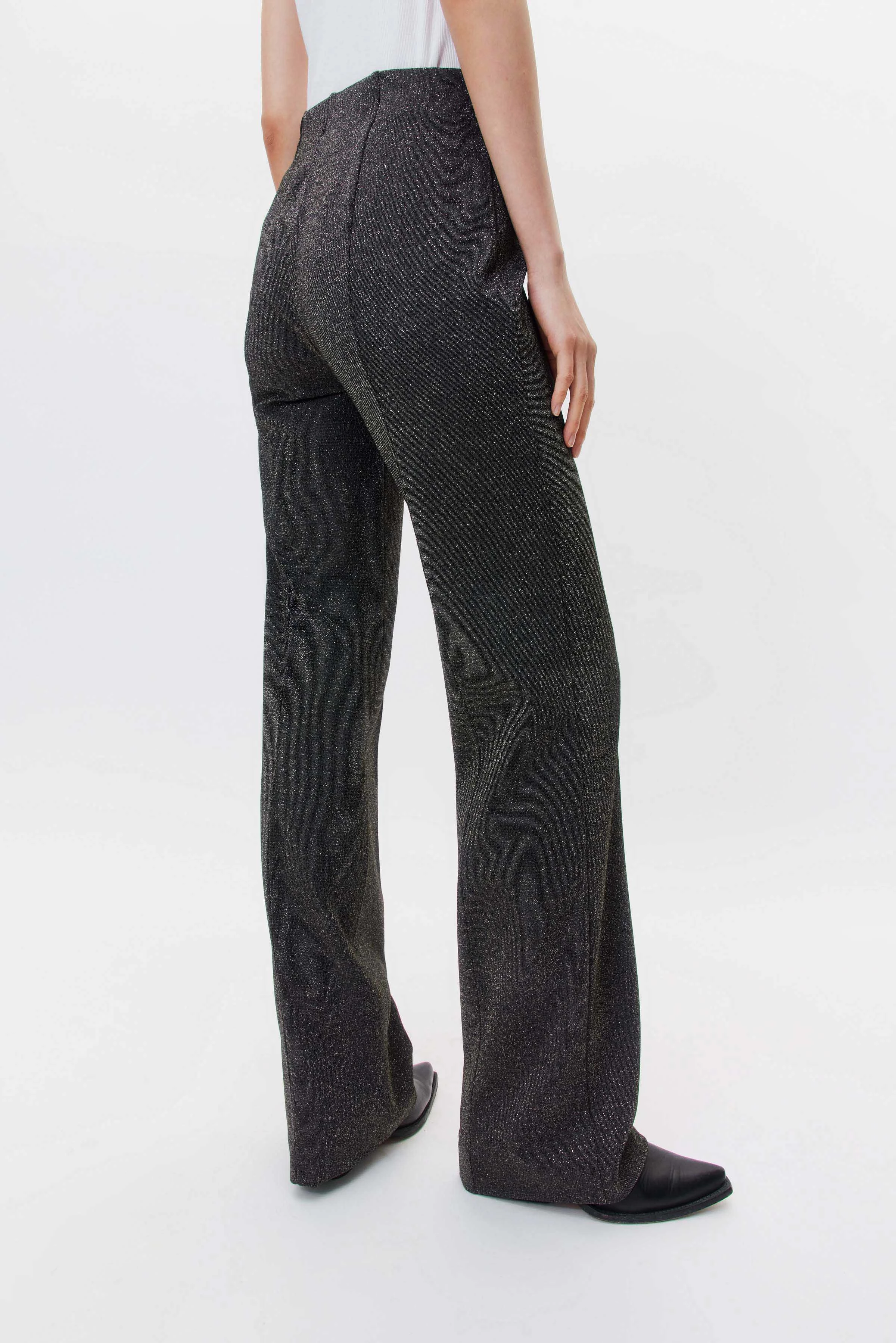 ALIVE - Schlupfhose in Glitzer Jersey - Damen - schwarz - Rückansicht