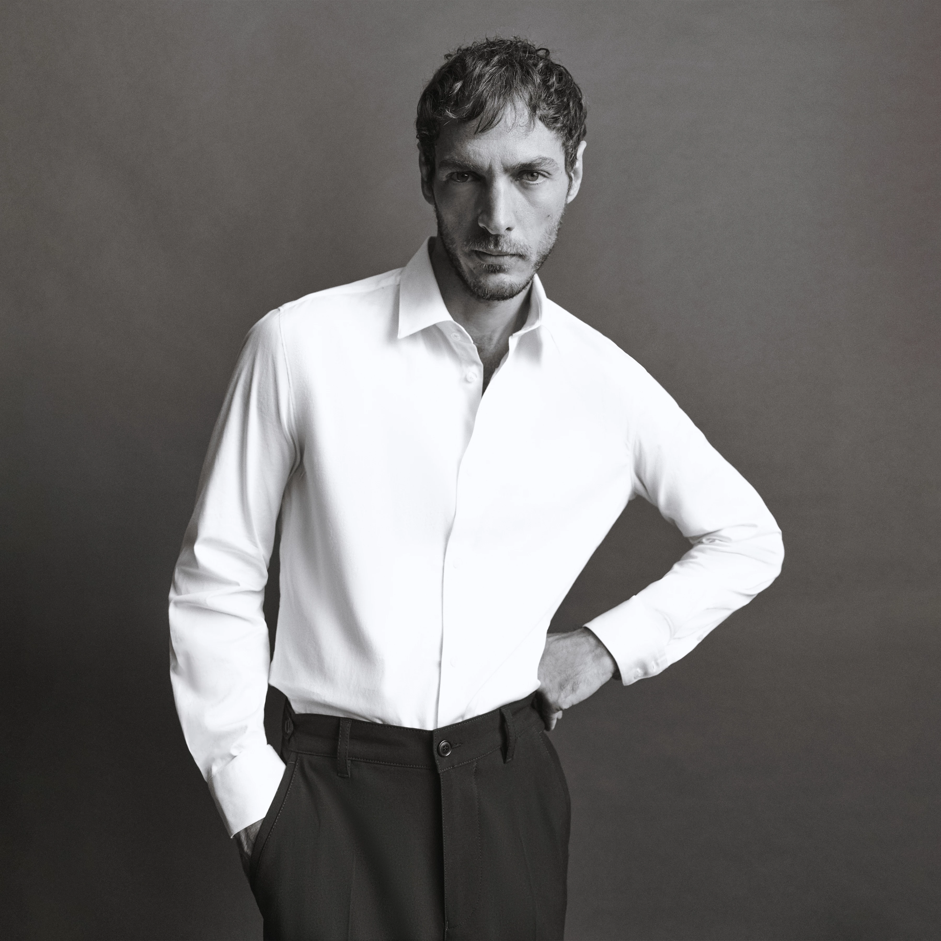 DANEEL - Classic Fit Hemd in Baumwoll-Satin - Herren - weiß