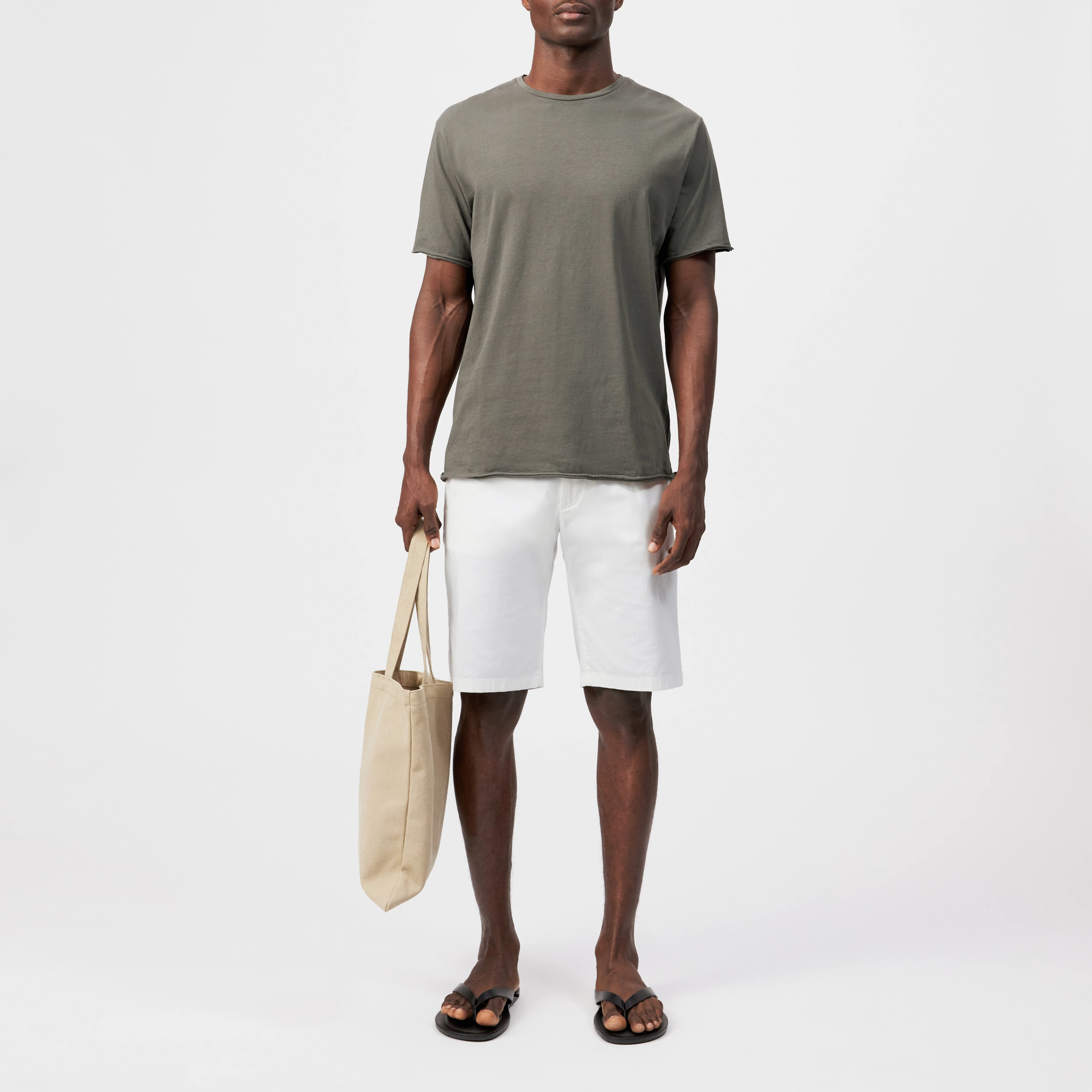 KENDRICK_2 - T-shirt in pure cotton - men - green - Ganzkörper-Frontansicht