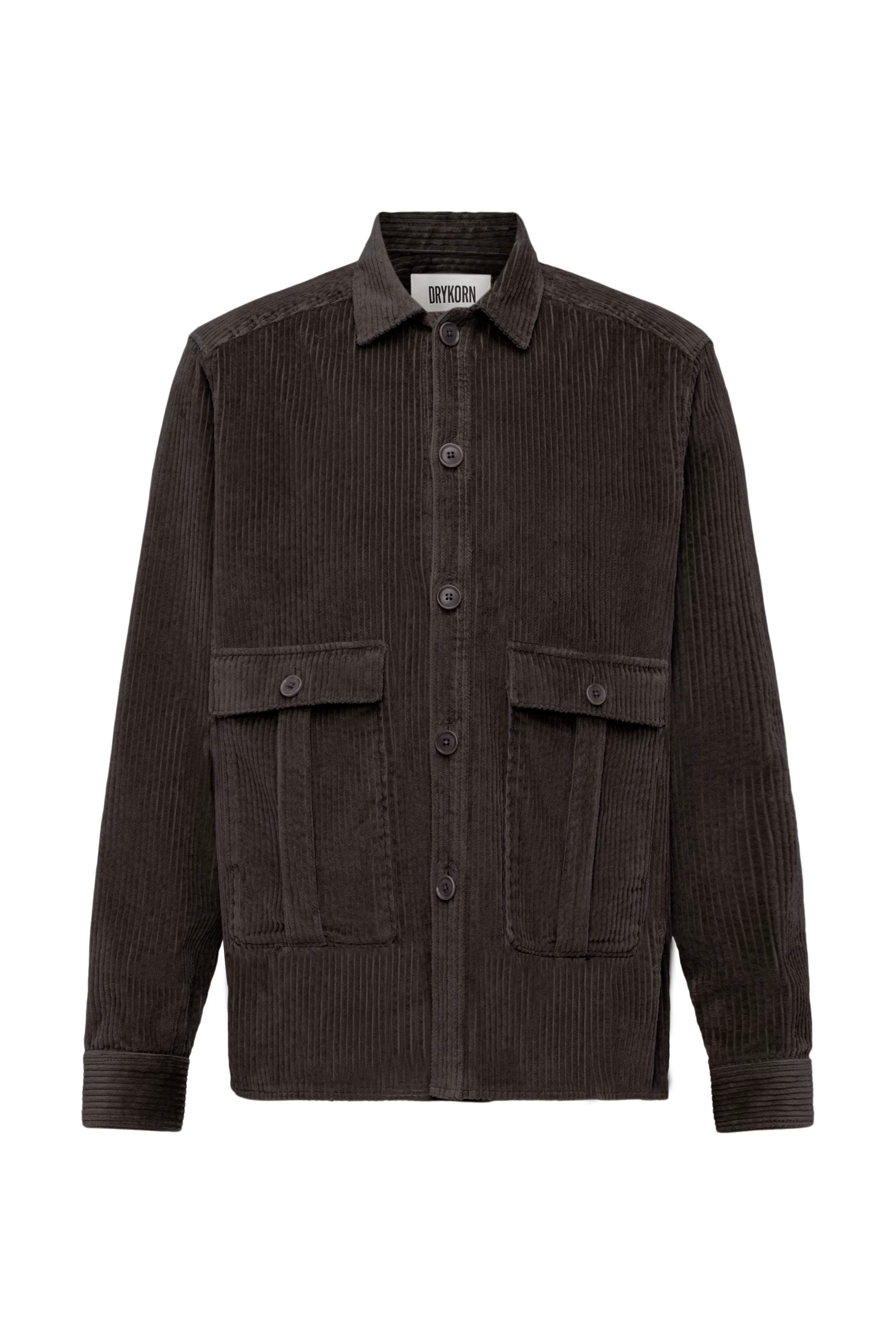 LIEWA - Overshirt in cotton wide corduroy - men - brown - Freisteller Frontansicht