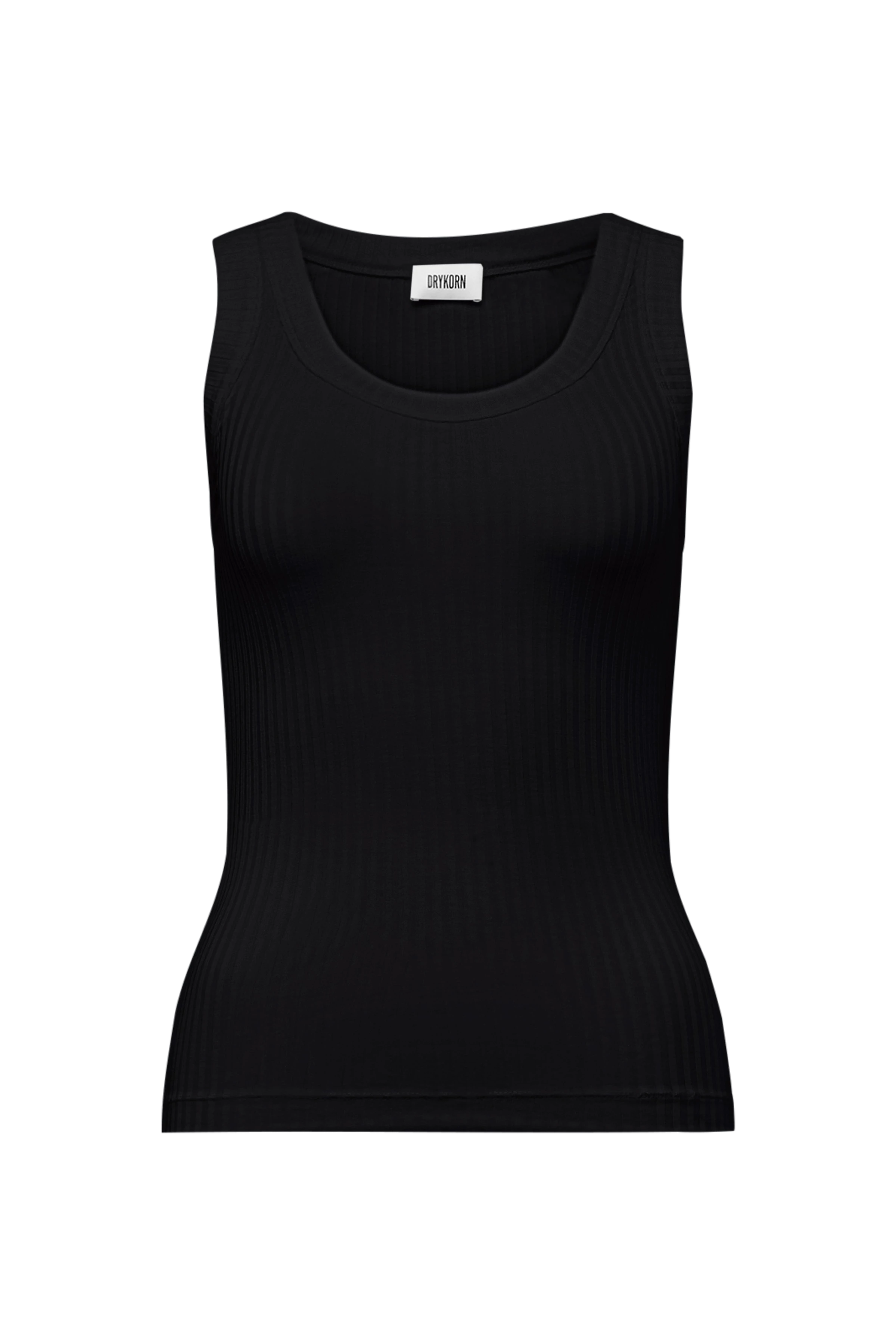 TAVIRA - Ribbed Jersey Tank Top - women - black - Freisteller Frontansicht