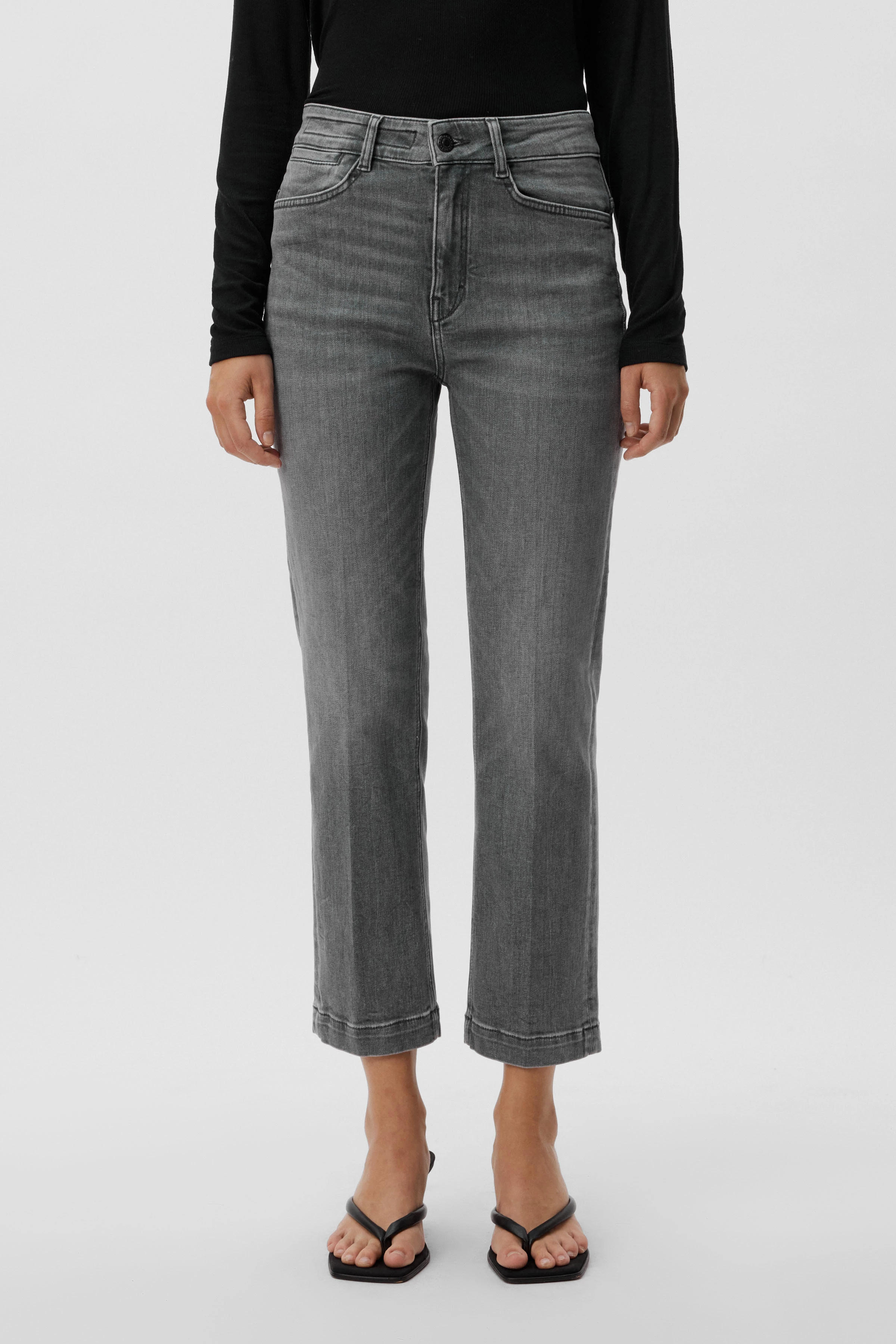 SPEAK - Slim Fit Jeans in super-stretch Denim - Damen - grau - Frontansicht