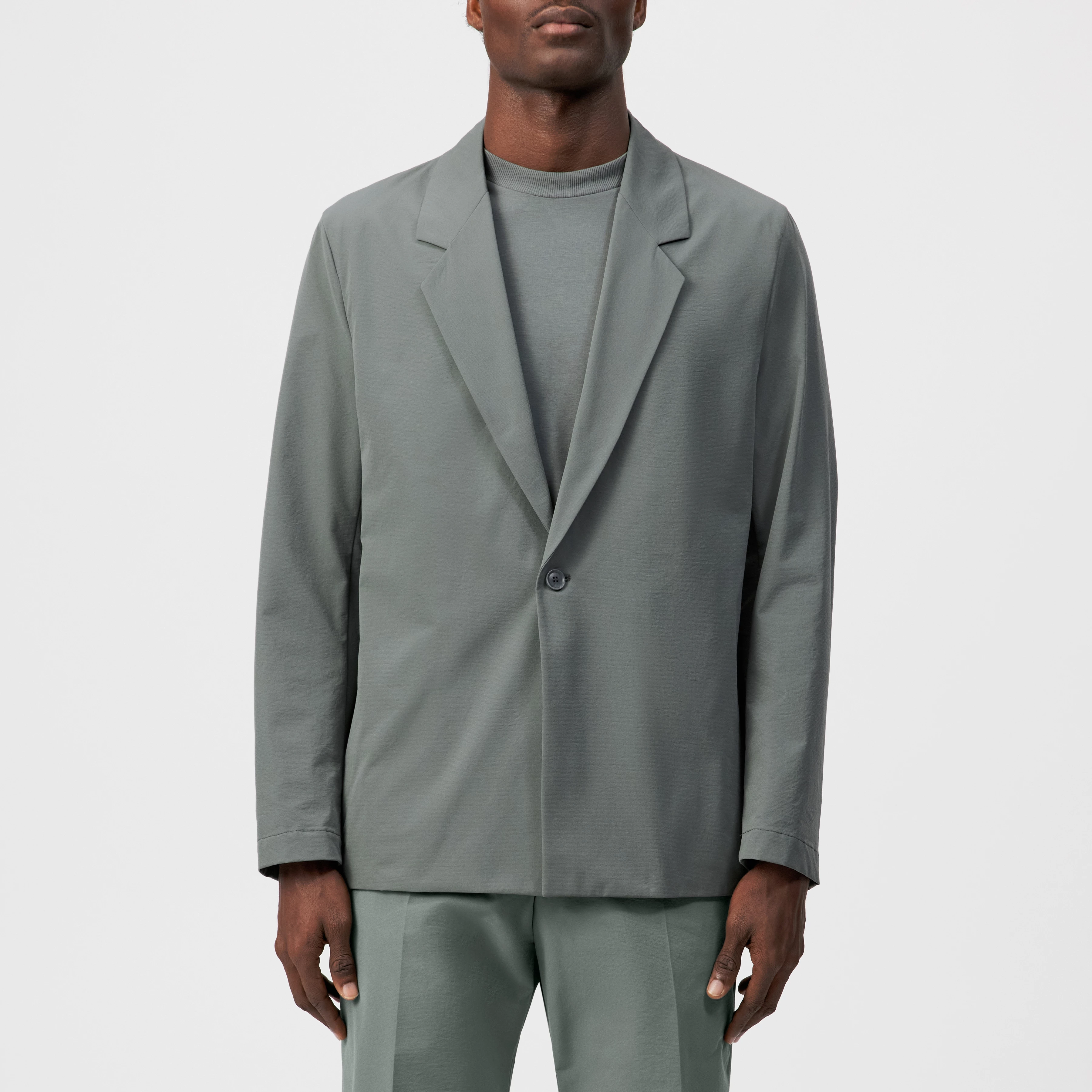 NOLEN - Veste à un bouton avec revers à crans - men - vert - Frontansicht