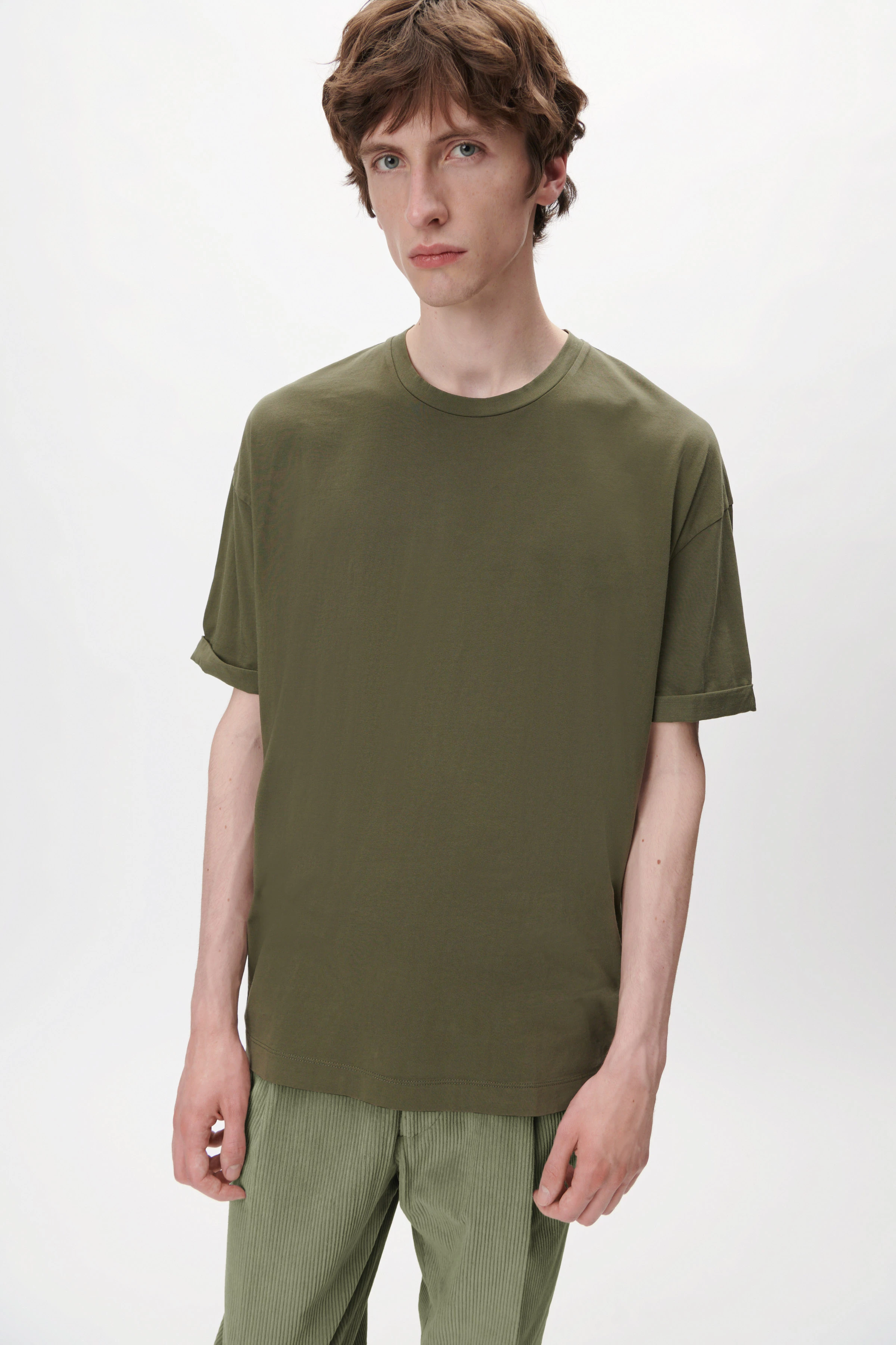 THILO - relaxed fit cotton t-shirt - men - green - Frontansicht