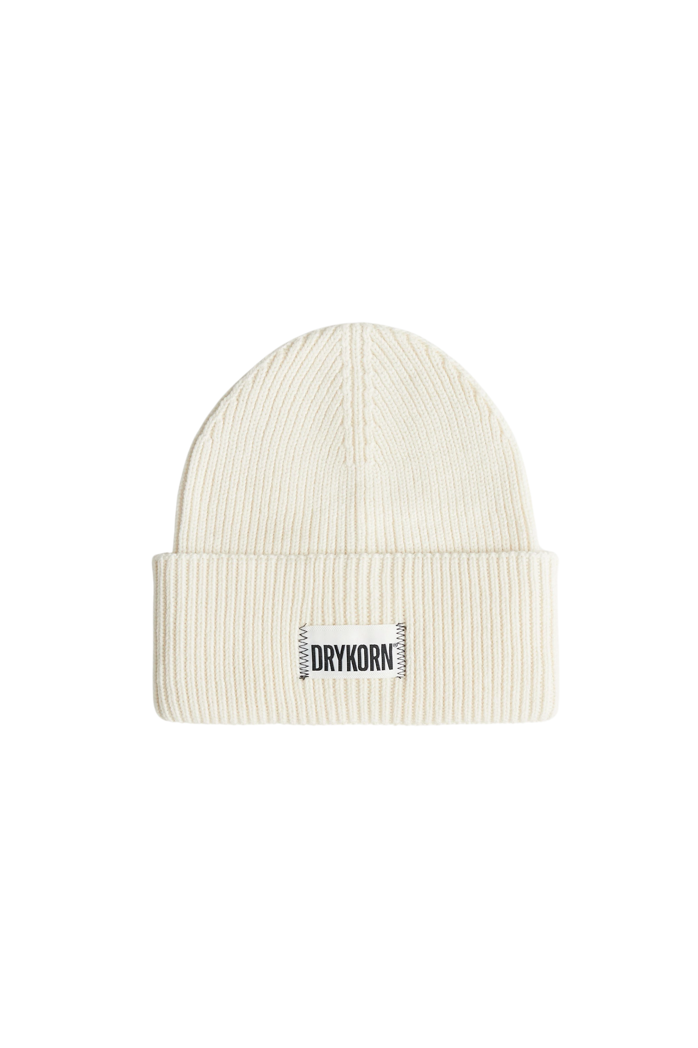 LOAH - Knitted beanie made of blended cotton - unisex - off white - Freisteller Frontansicht
