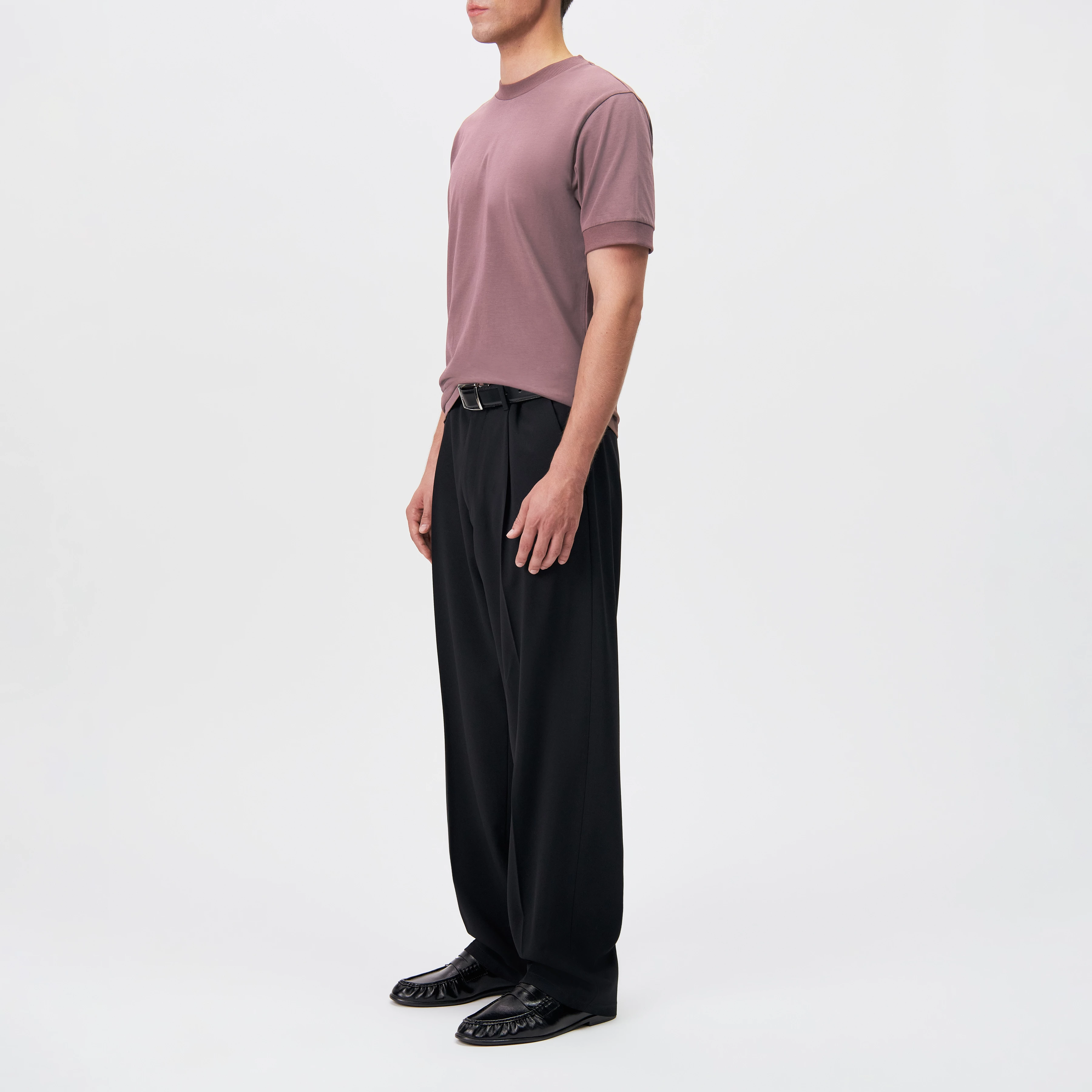 ANTON - Fitted T-shirt i bomuld - men - rød - Seitenansicht
