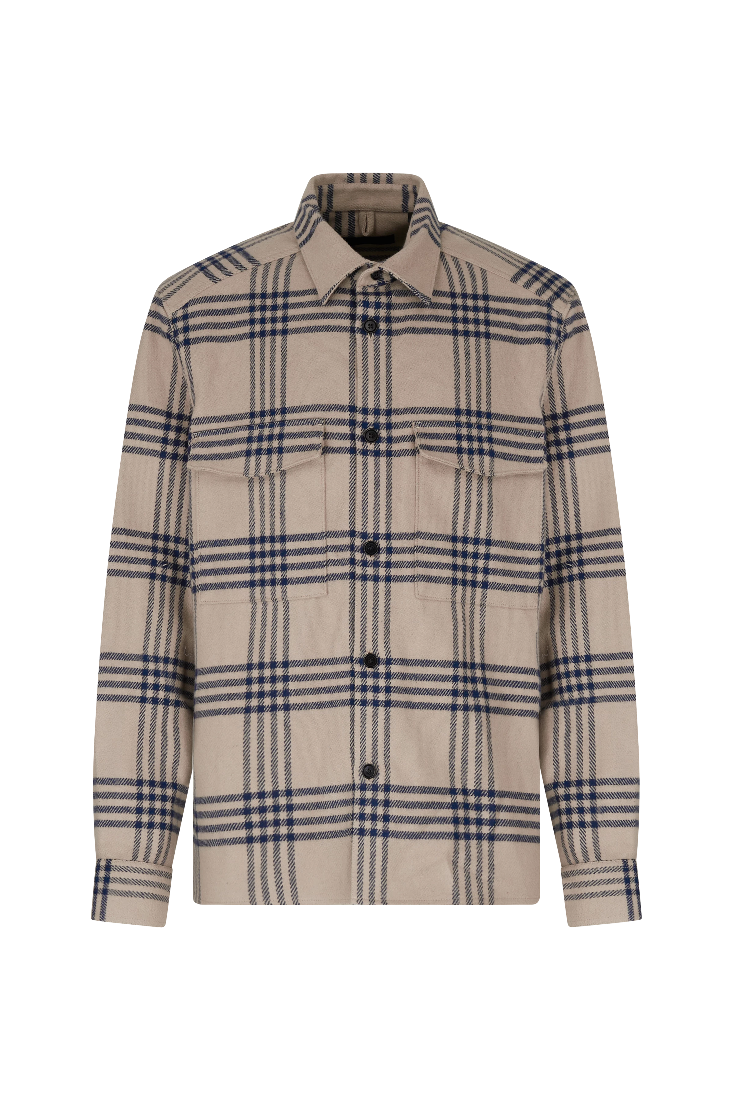 GUNRAY - Relaxed Fit Overshirt in heavy Flanell - Herren - beige - Freisteller Frontansicht