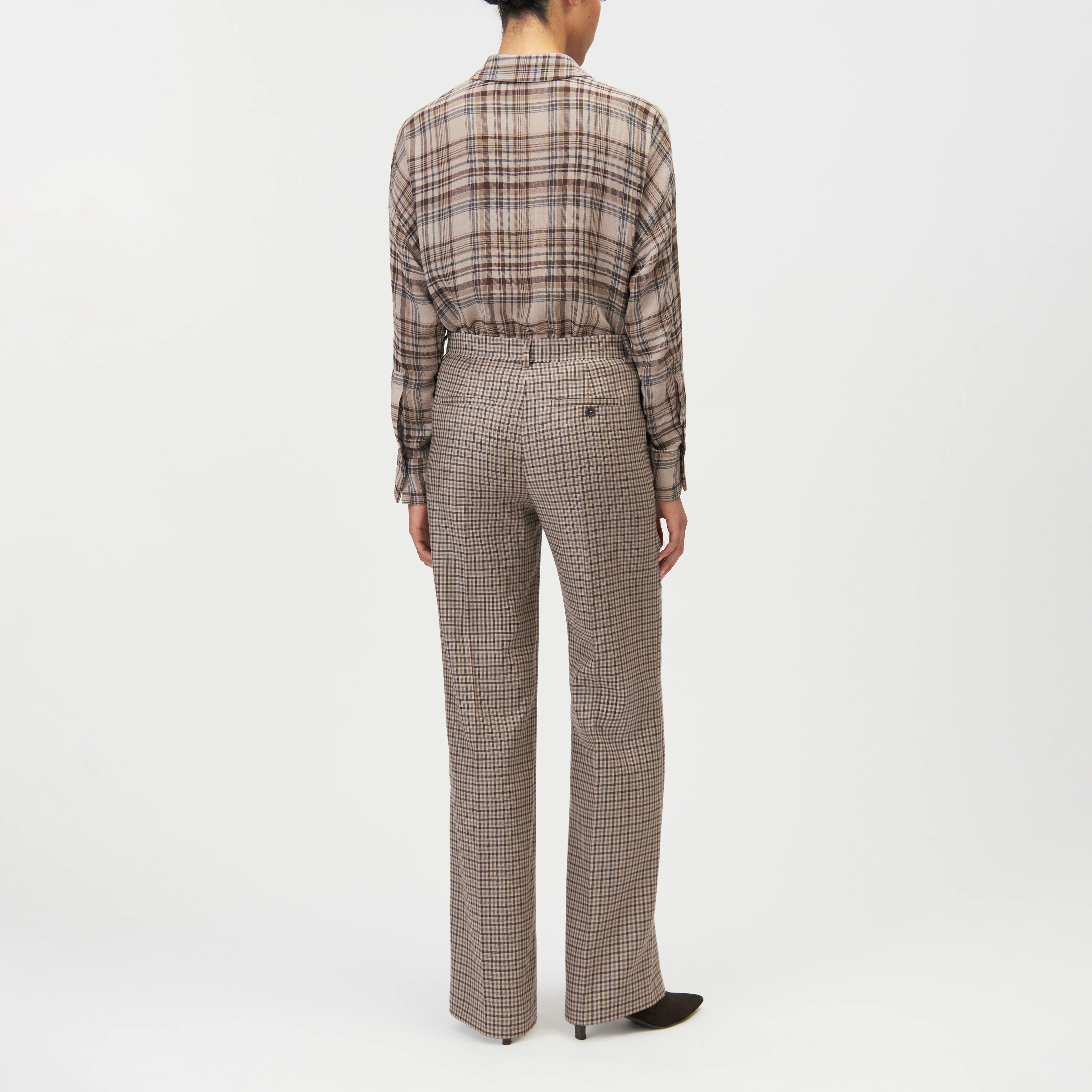 BEADLE_1 - Pantalon Regular Fit en laine pure - women - beige - Rückansicht