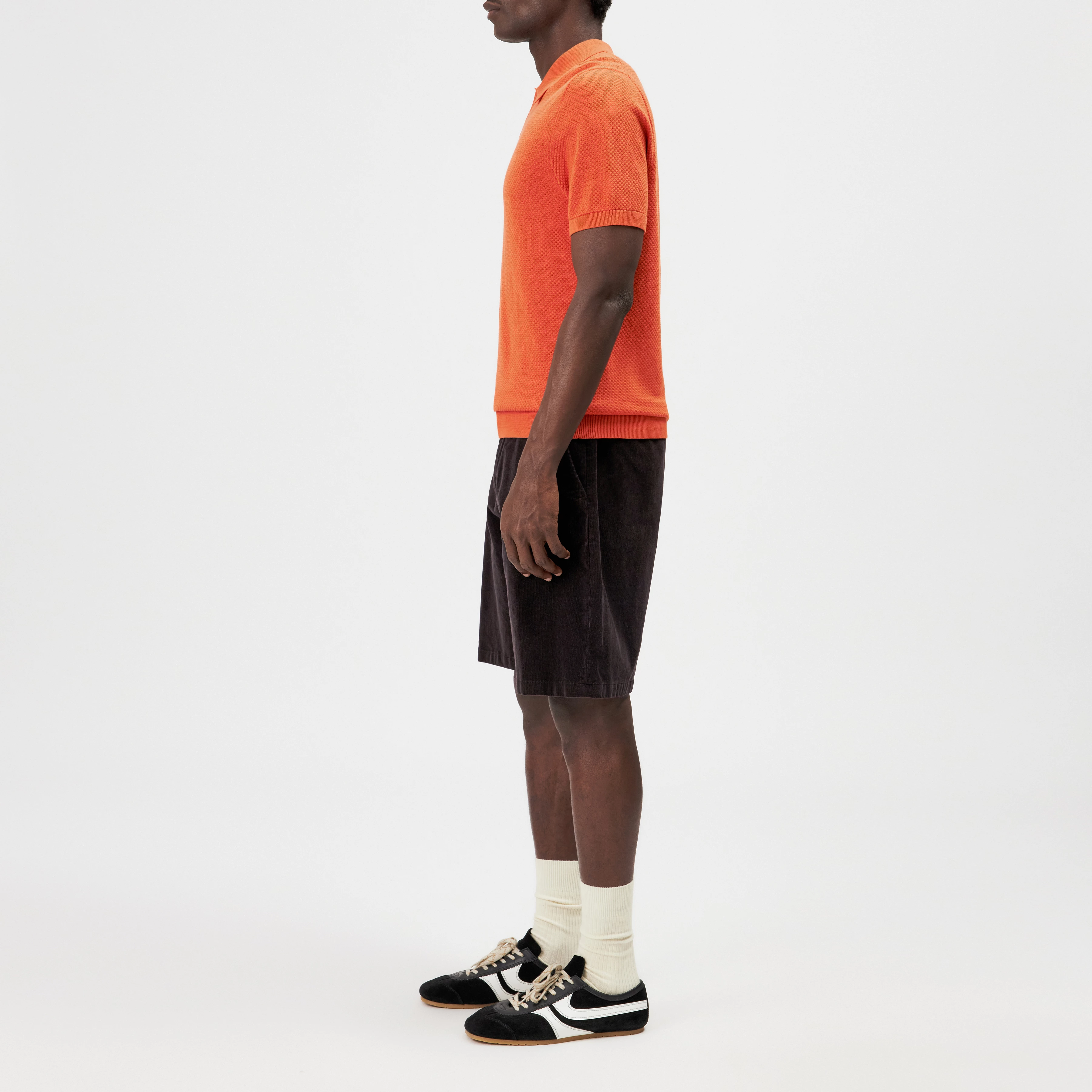 TRITON - Polo shirt in cotton - men - orange - Seitenansicht