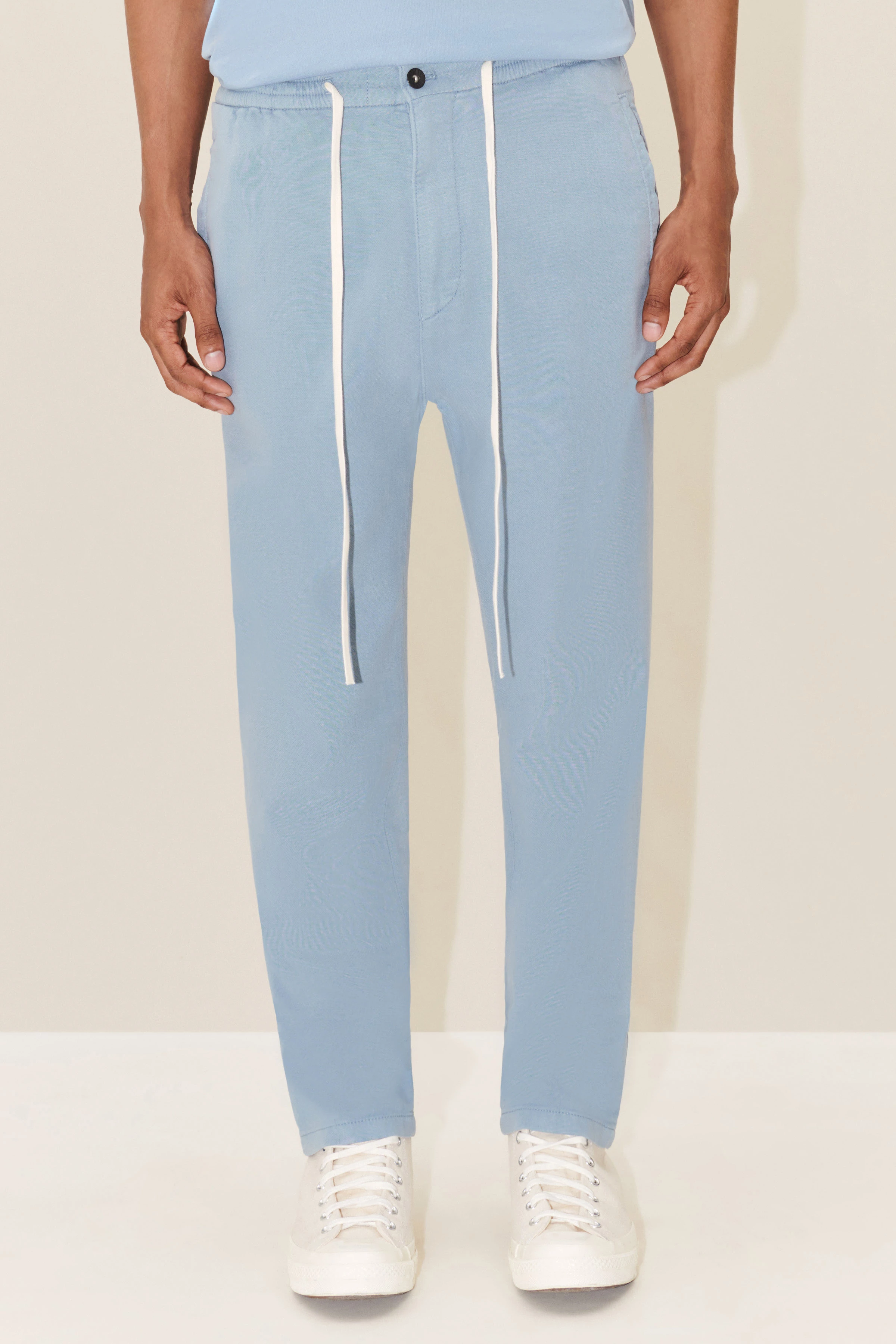 JEGER - Jogpants mit Tunnelzug aus Lyocell-Baumwoll-Mix - Herren - blau - Frontansicht