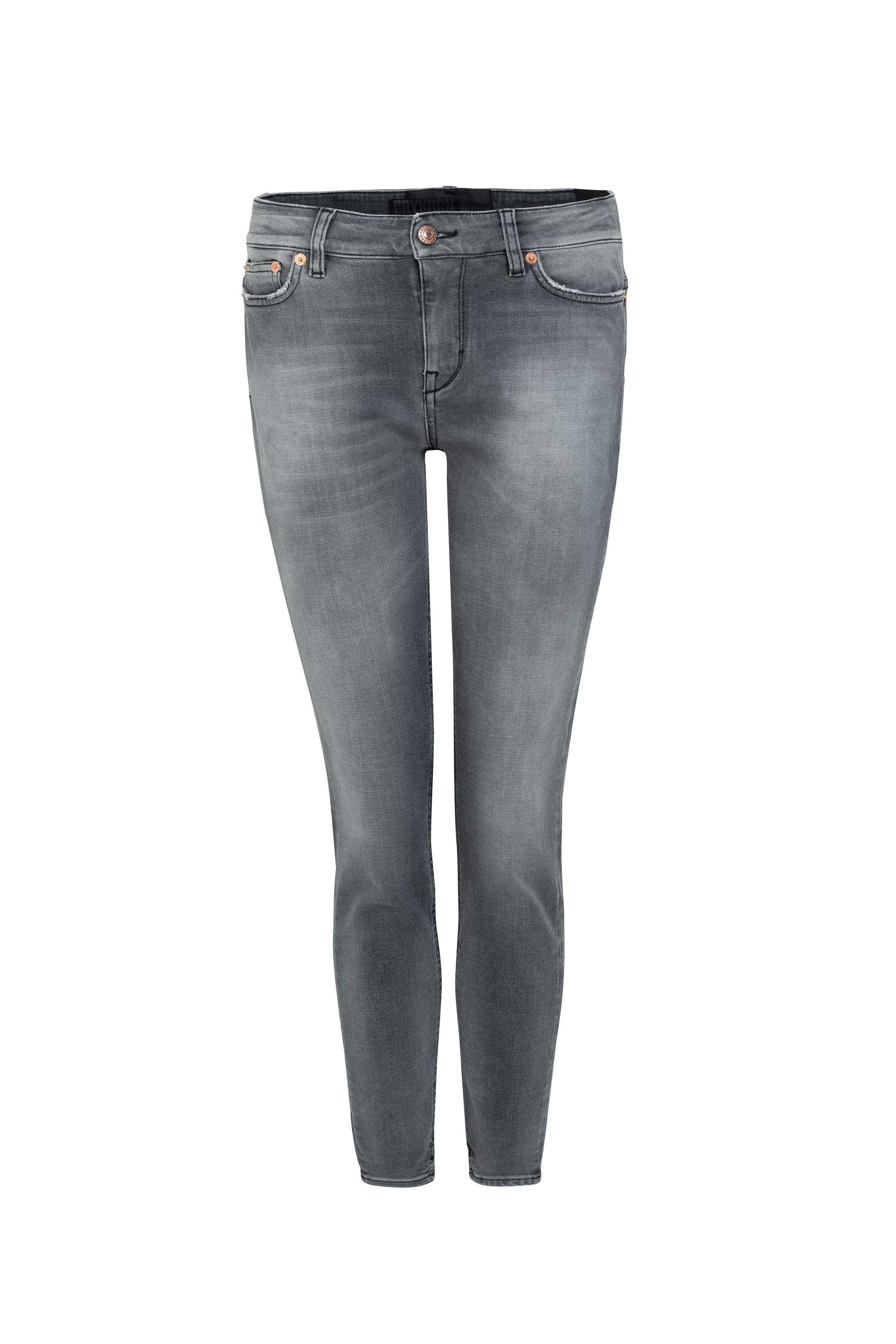 NEED - low-waist skinny denim - Damen - grau - Freisteller Frontansicht