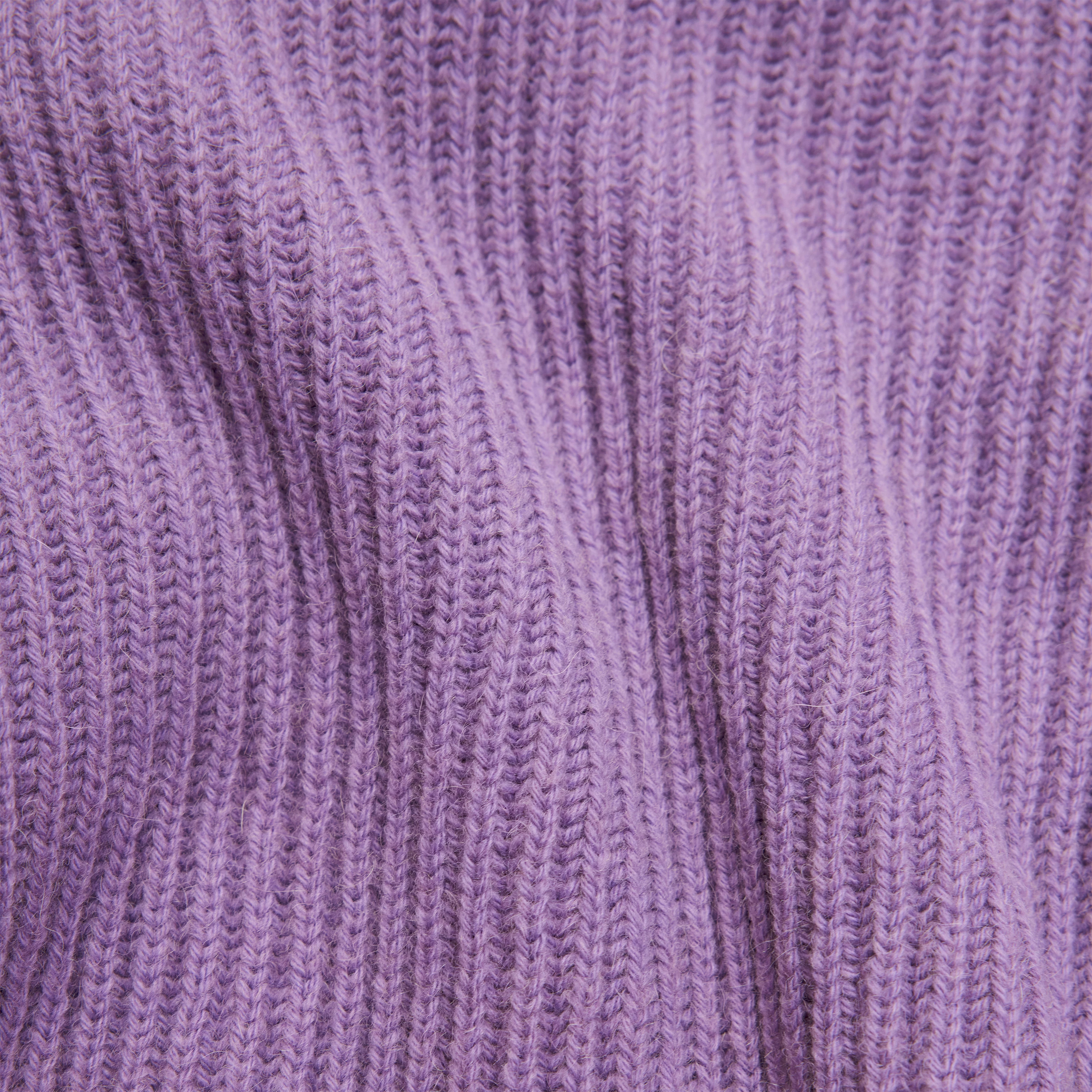 KIMONI - Sweater with balloon sleeves in wool and alpaca blend - women - purple - Materialbild (B2C)