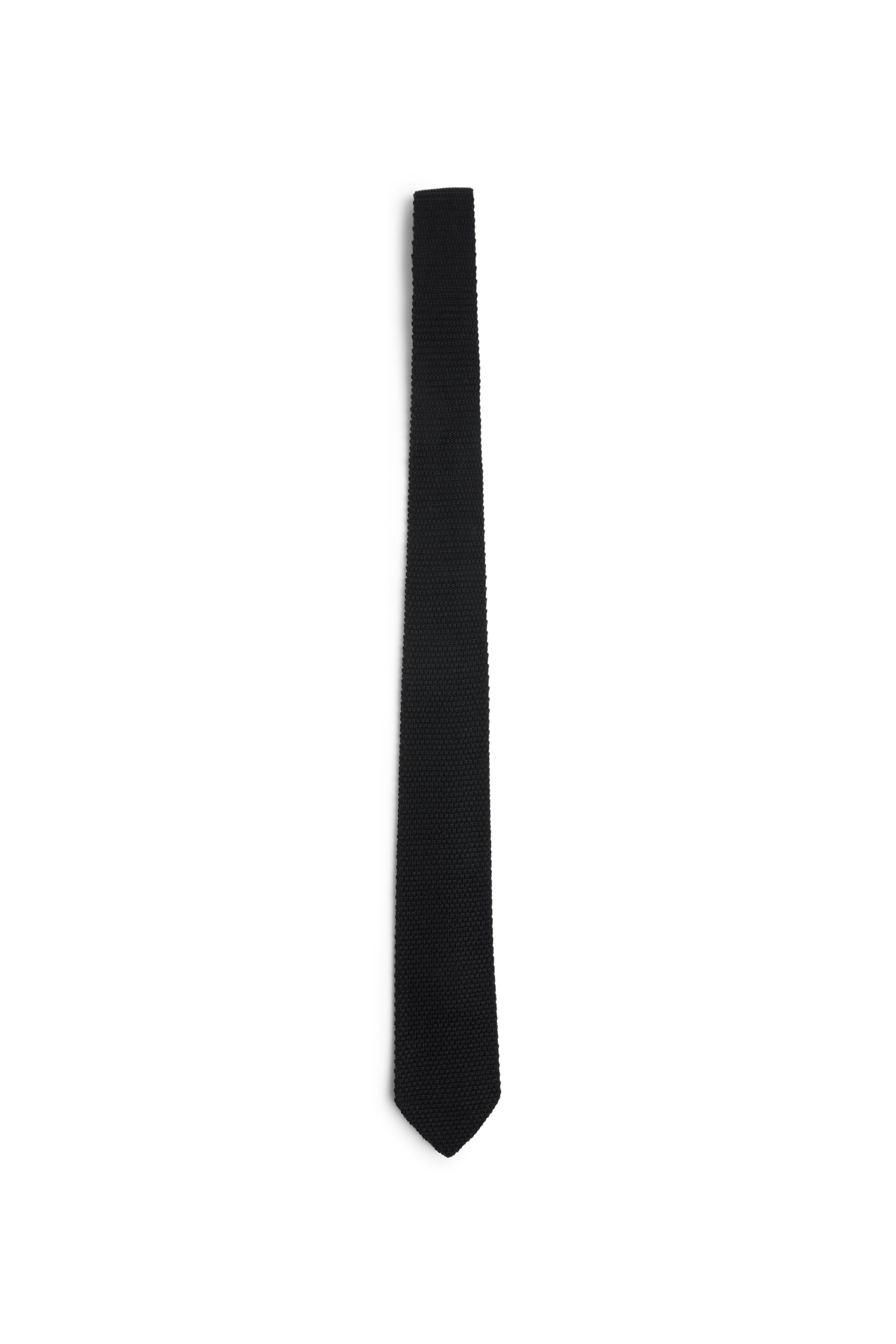 TIE_MODERN - Krawatte in Wolle - Unisex - schwarz - Freisteller Rückansicht