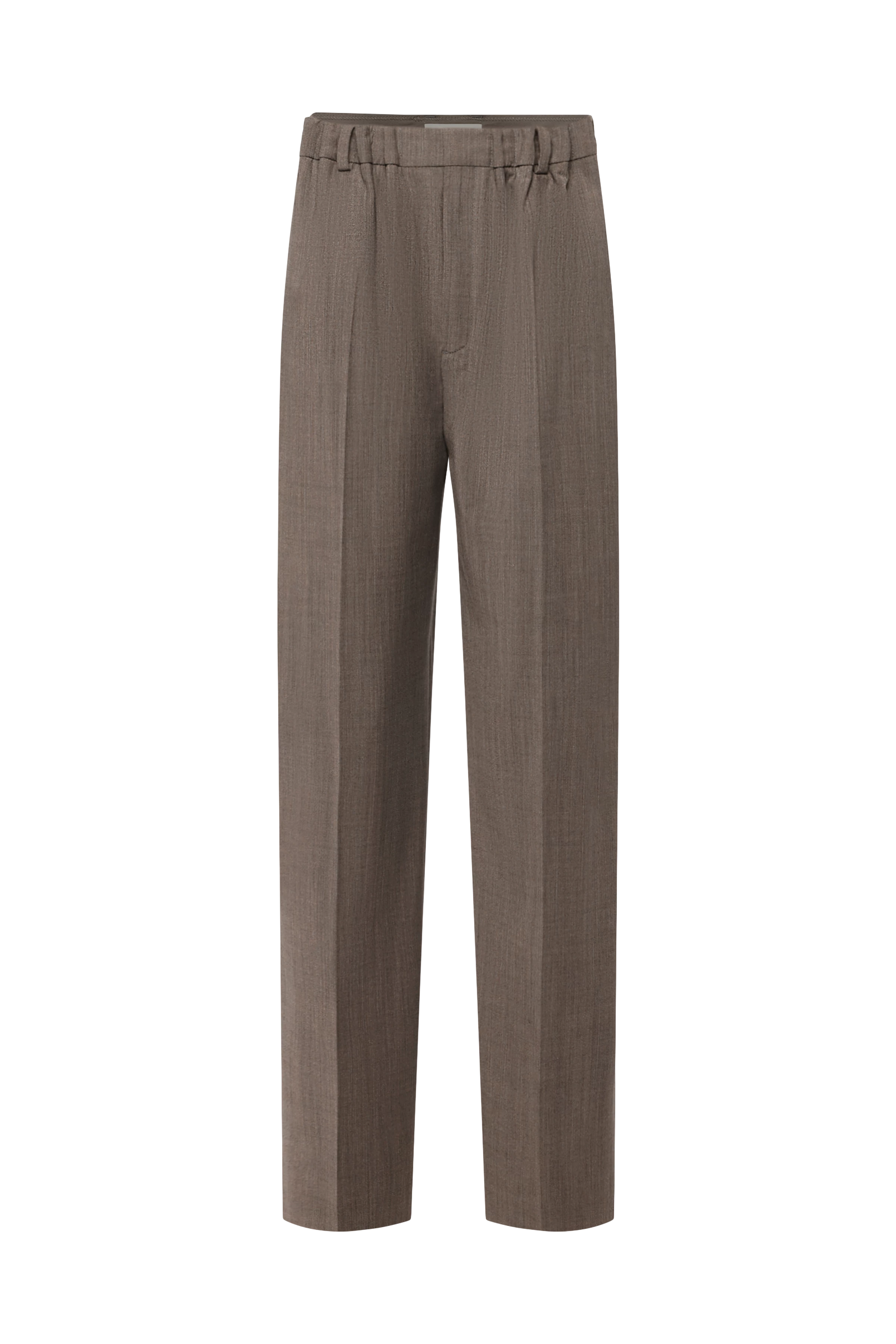 RUSTLE - Bundfaltenhose in Bi-Stretch - Damen - braun - Freisteller Frontansicht