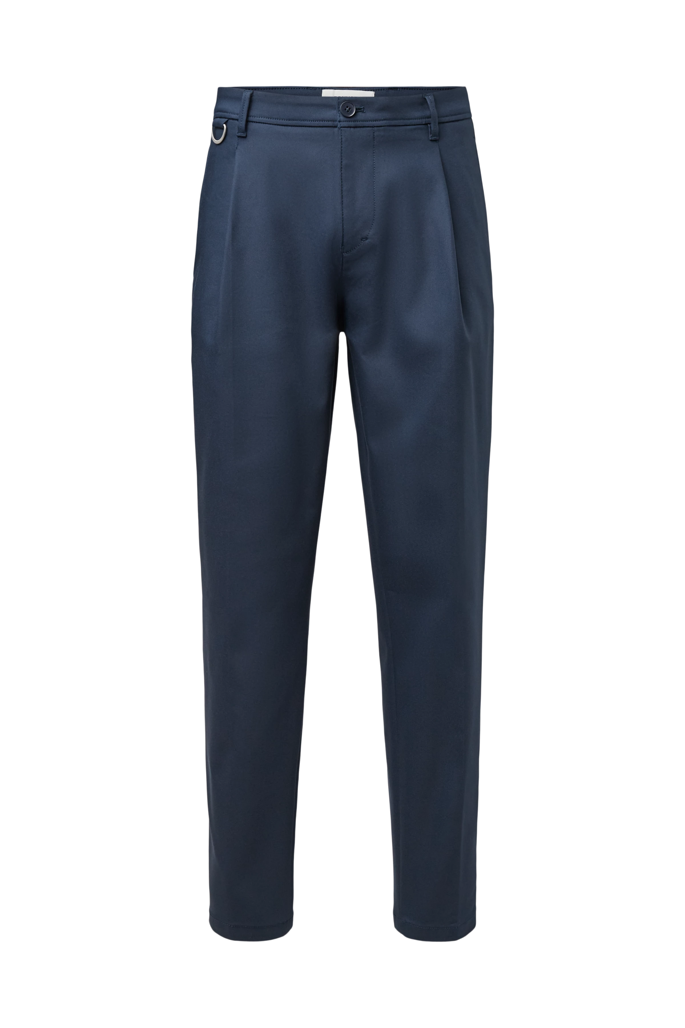 DEVYN - Trousers with D-ring detail in techno stretch satin - men - blue - Freisteller Frontansicht