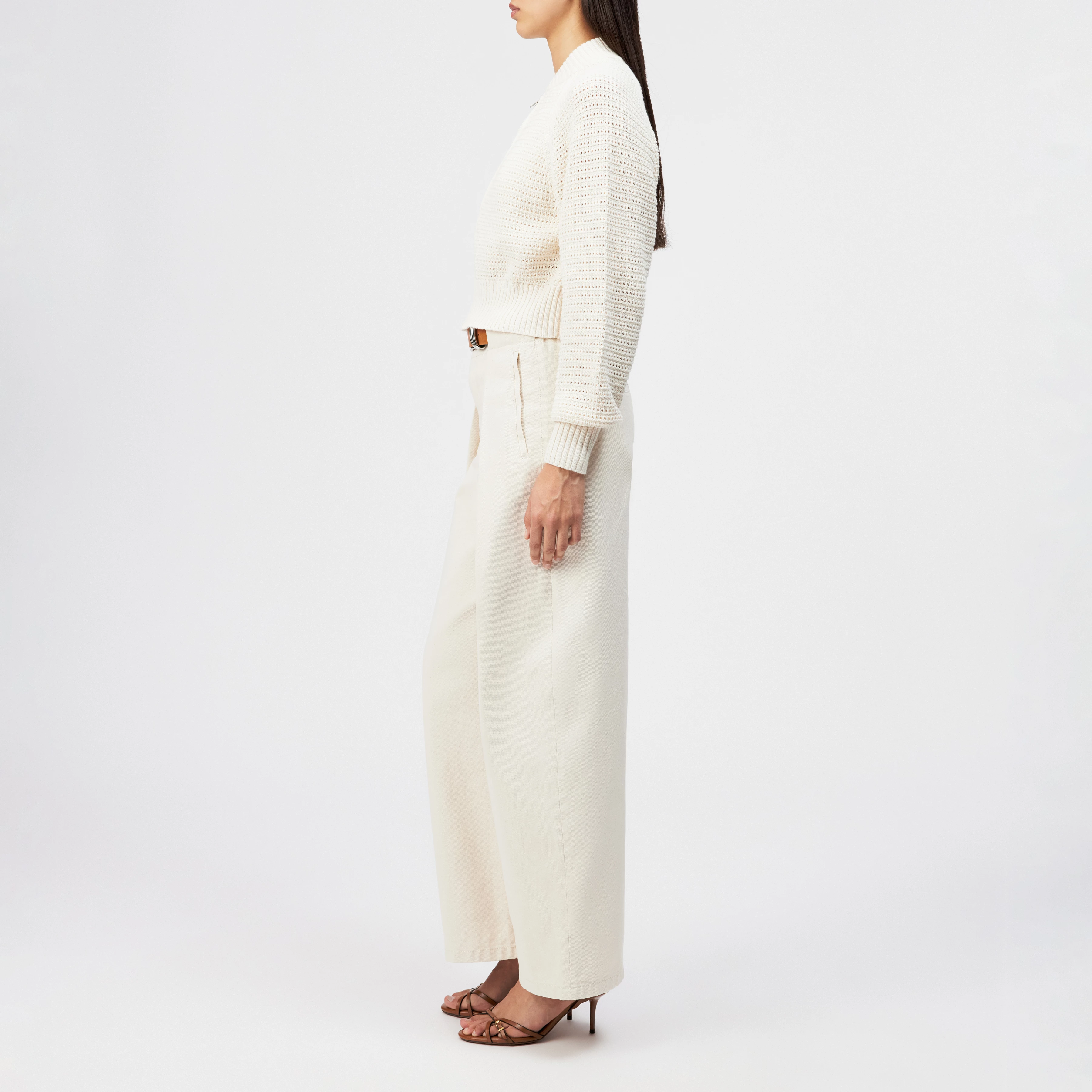 SILSY - Oversized cotton cardigan - women - off white - Seitenansicht