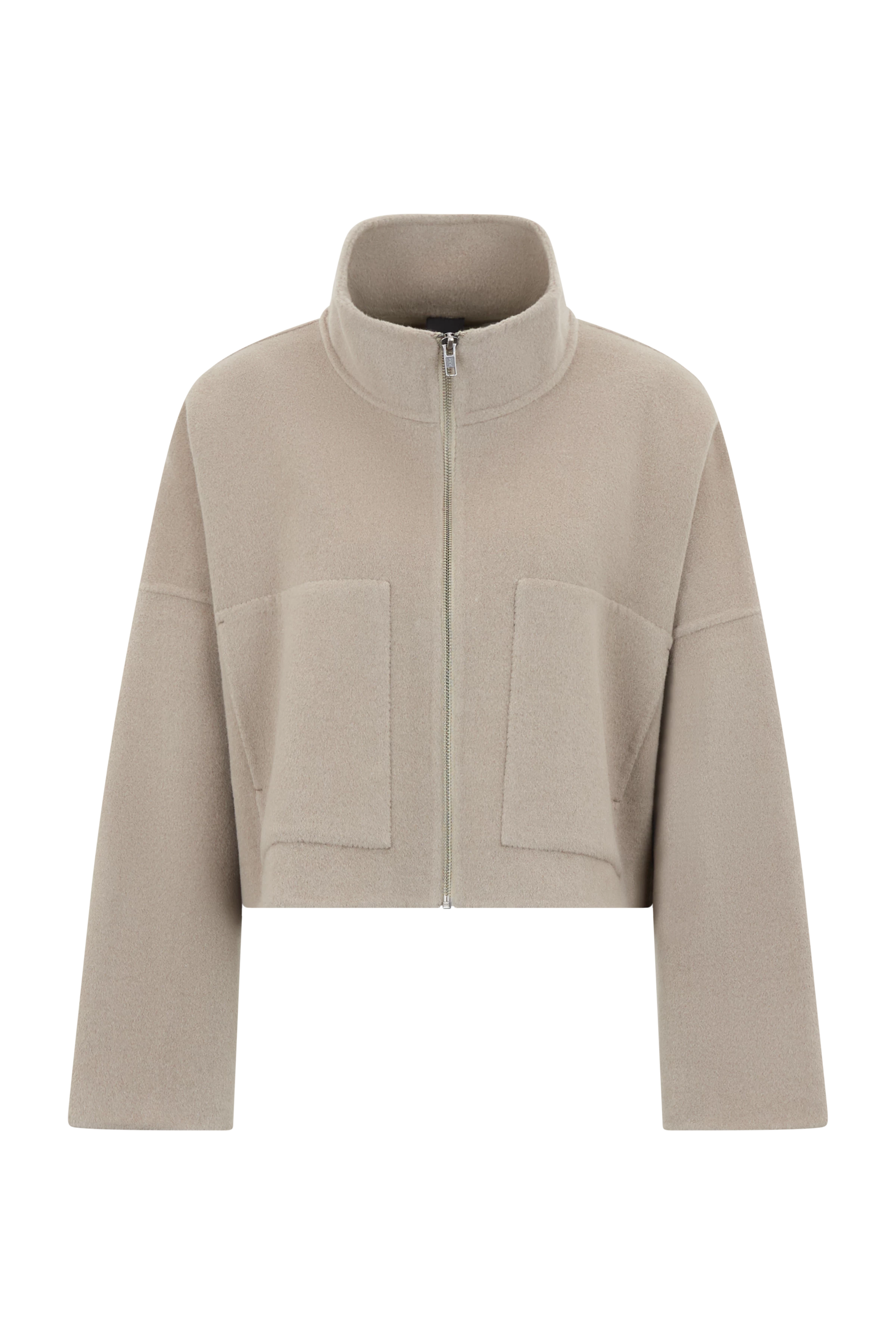 ELSTOW - Oversized colbert in doubleface wol - dames - beige - Freisteller Frontansicht