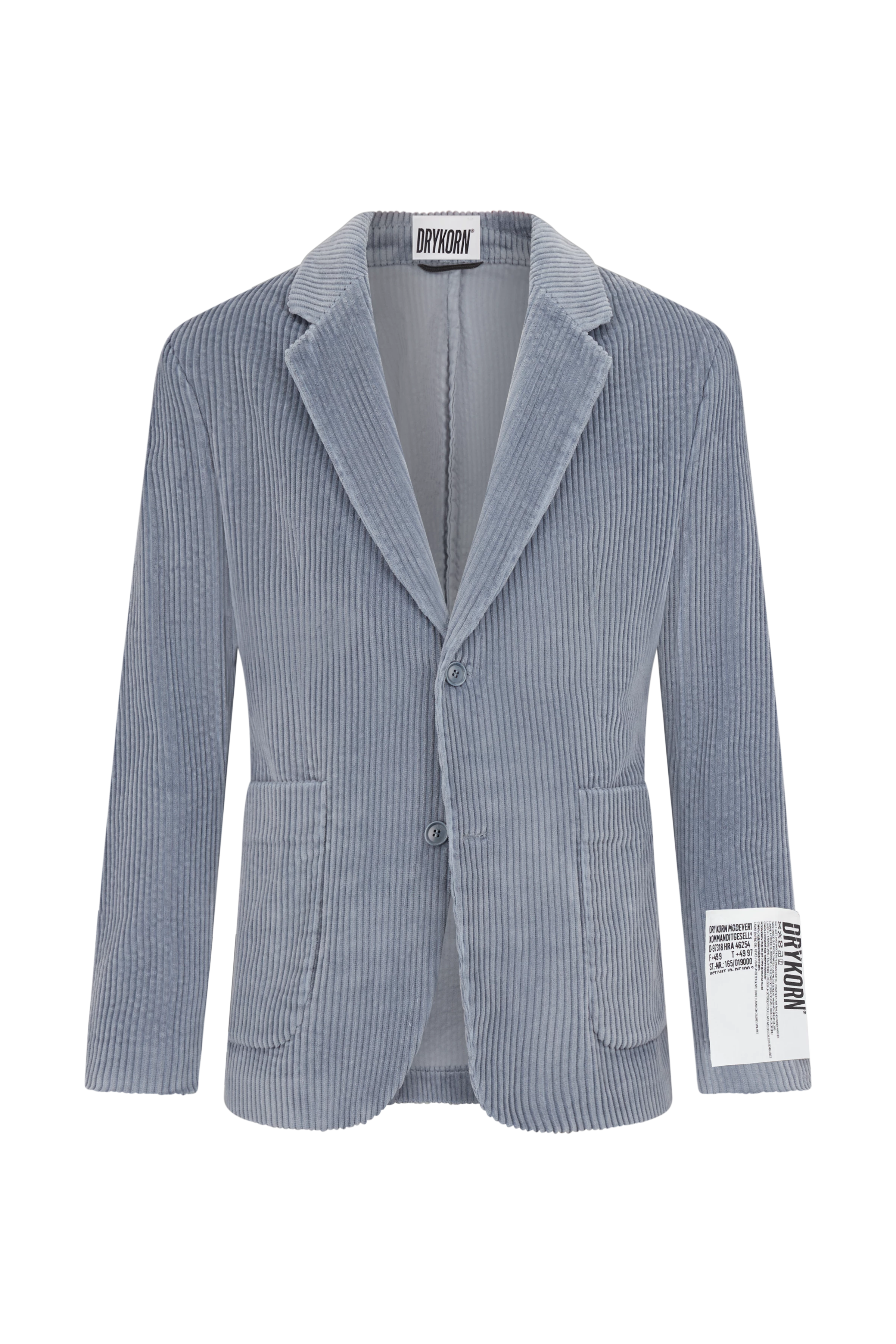 MARLS - Single-breasted jacket in cotton broad corduroy - men - blue - Freisteller Frontansicht