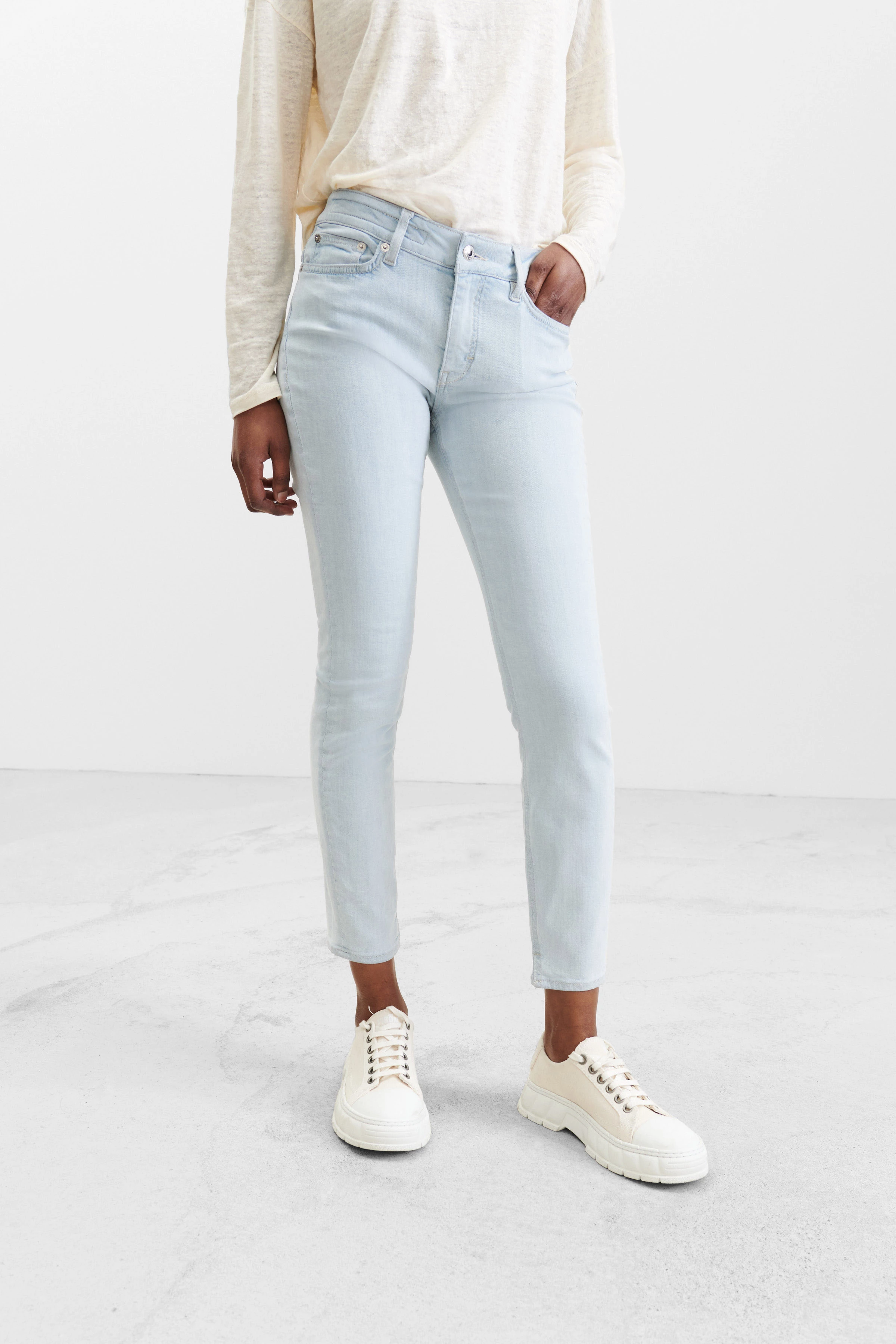 NEED - greyish blue skinny fit jeans - women - blue - Frontansicht