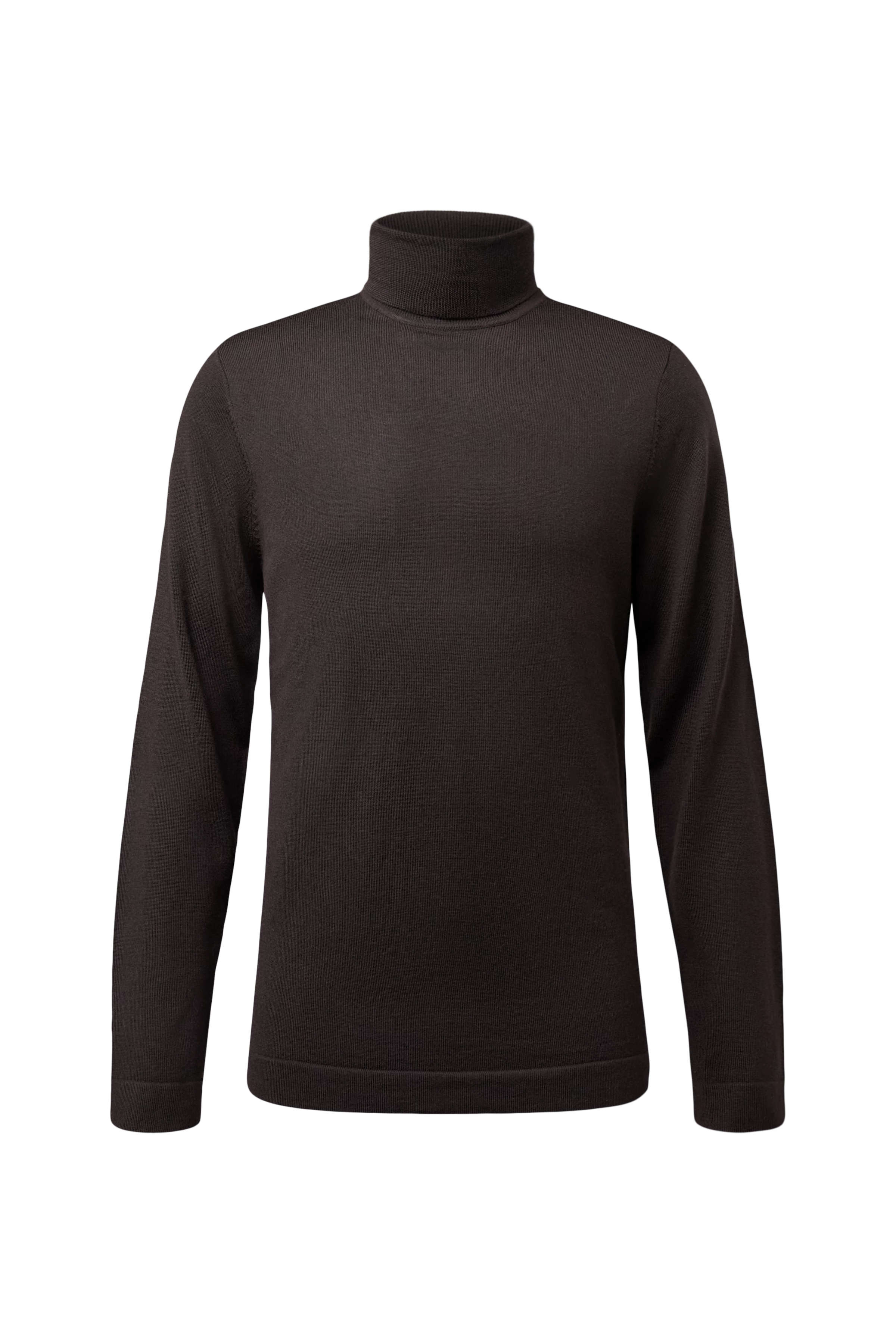 JOEY - Turtleneck jumper in 100% merino wool - men - brown - Freisteller Frontansicht