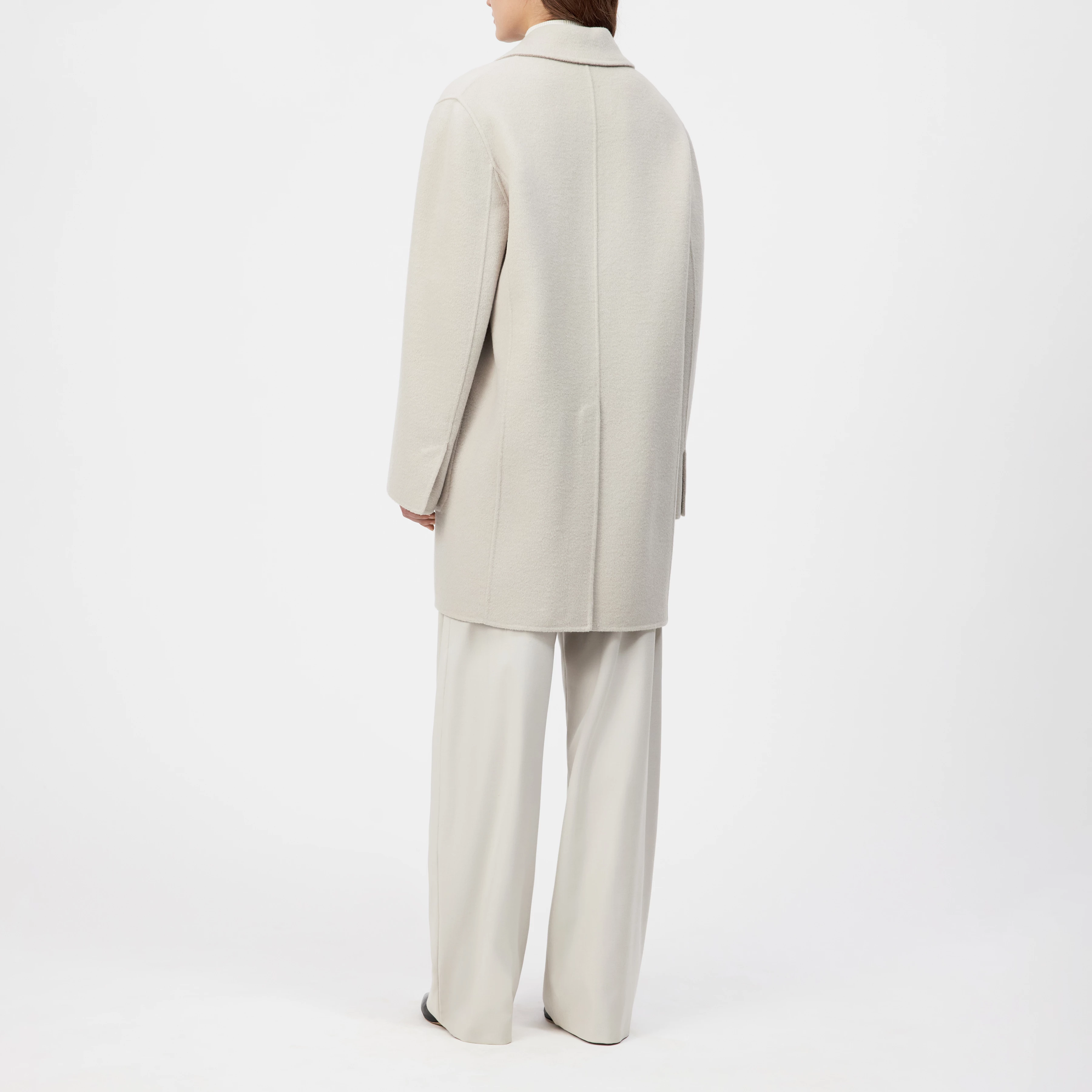 EVERLEY - Cleanes Sweatshirt in Doubleface - Damen - beige - Rückansicht