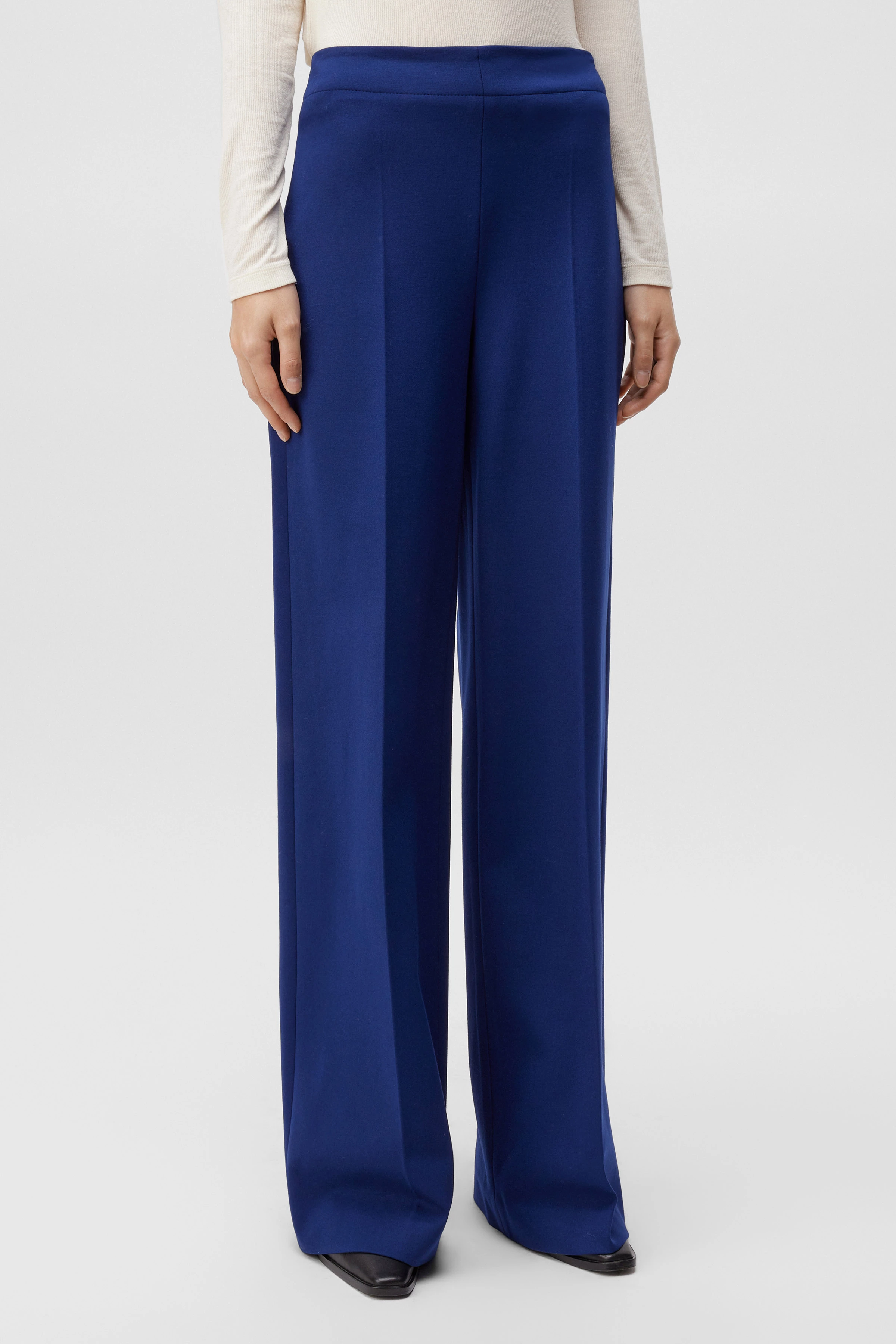 BEFORE - marlene trousers in soft jersey - women - blue - Frontansicht