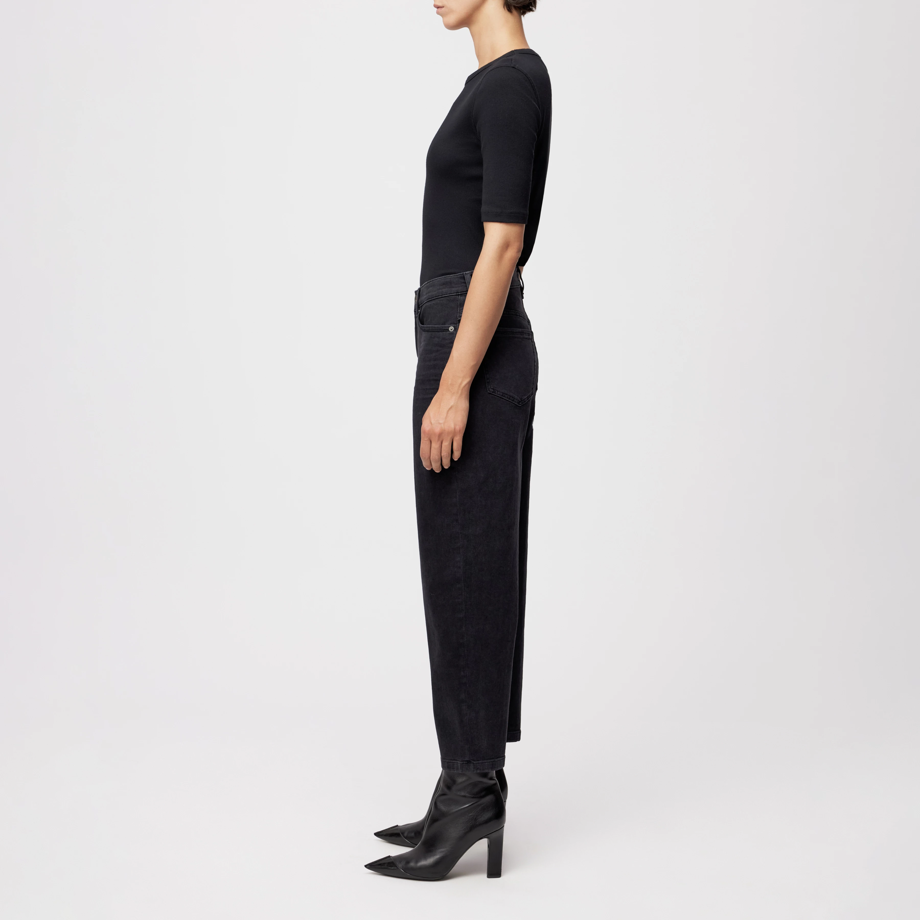 FLOWN - Low-Waist Jeans in Black-Denim - Damen - schwarz - Seitenansicht