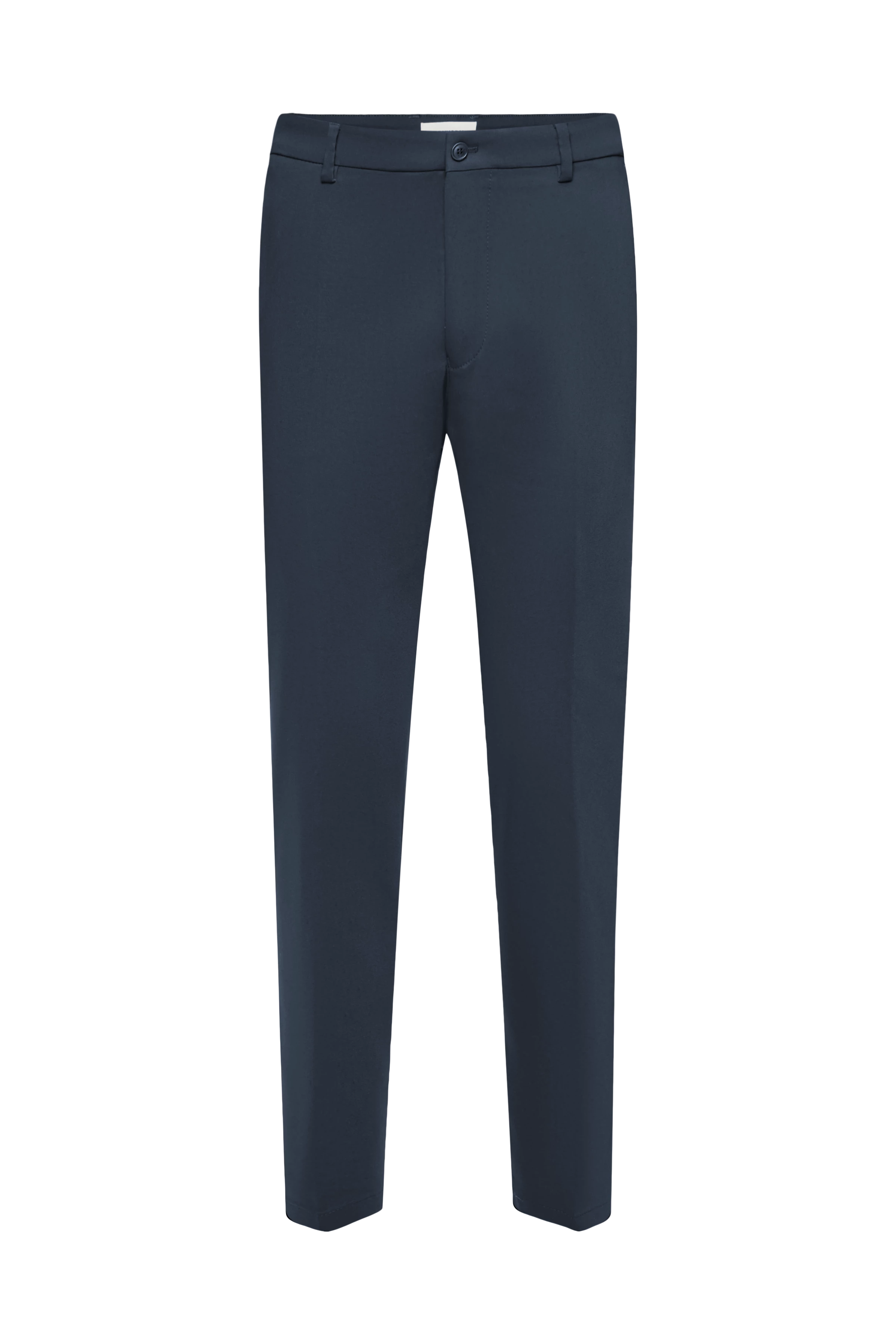 AJEND - Ready-made trousers in techno stretch satin - men - blue - Freisteller Frontansicht