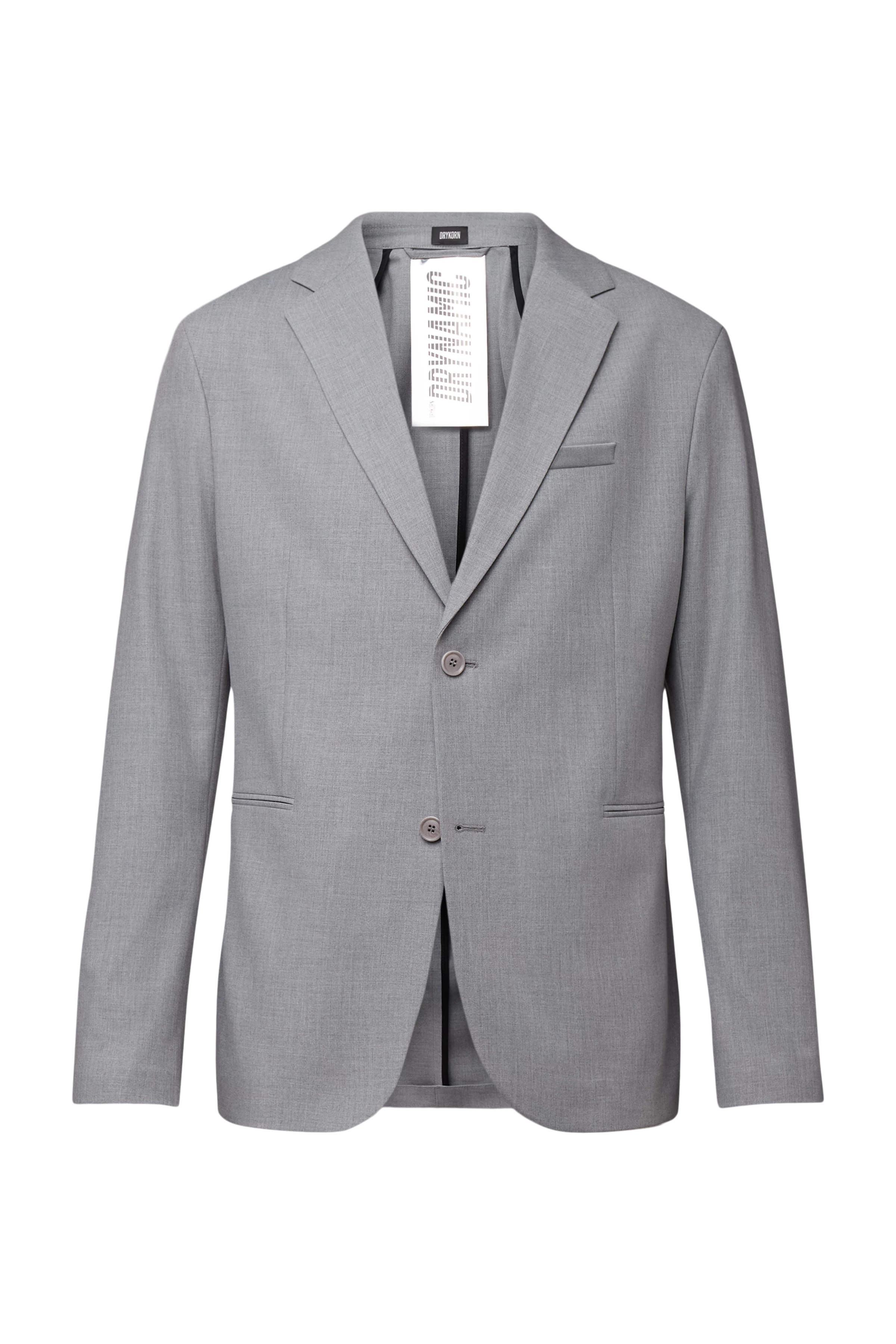 CATORY_B - Regular fit blazer in wool blend - men - grey - Freisteller Frontansicht