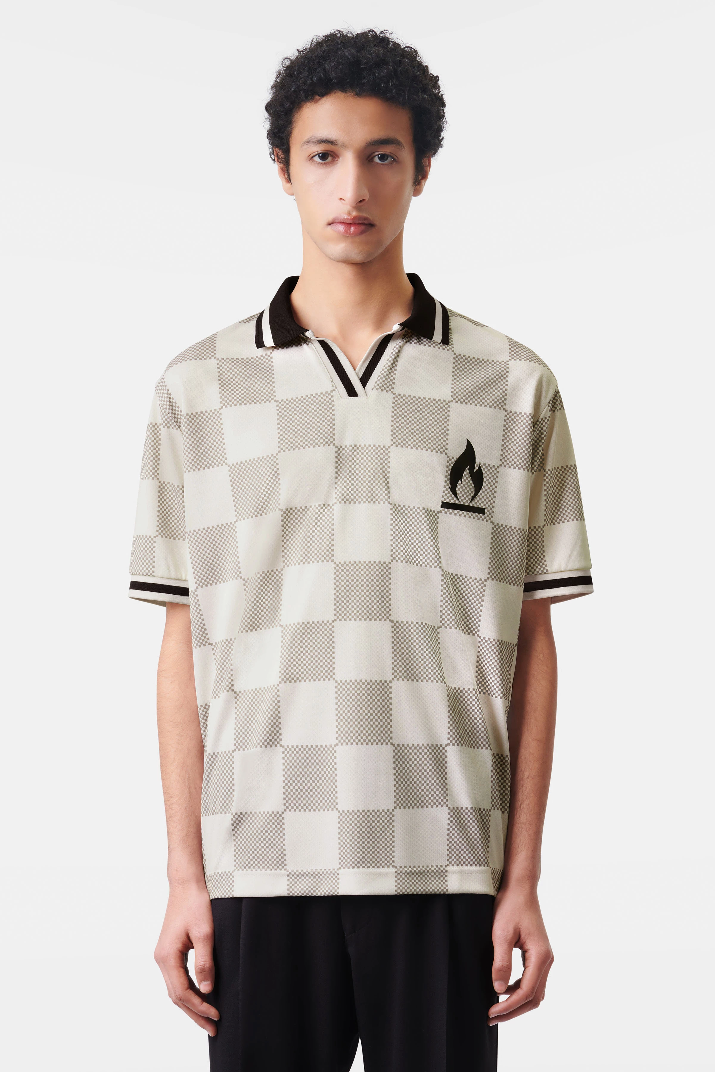 KANERON - trikot-shirt en trikot ware - heren - beige - Frontansicht