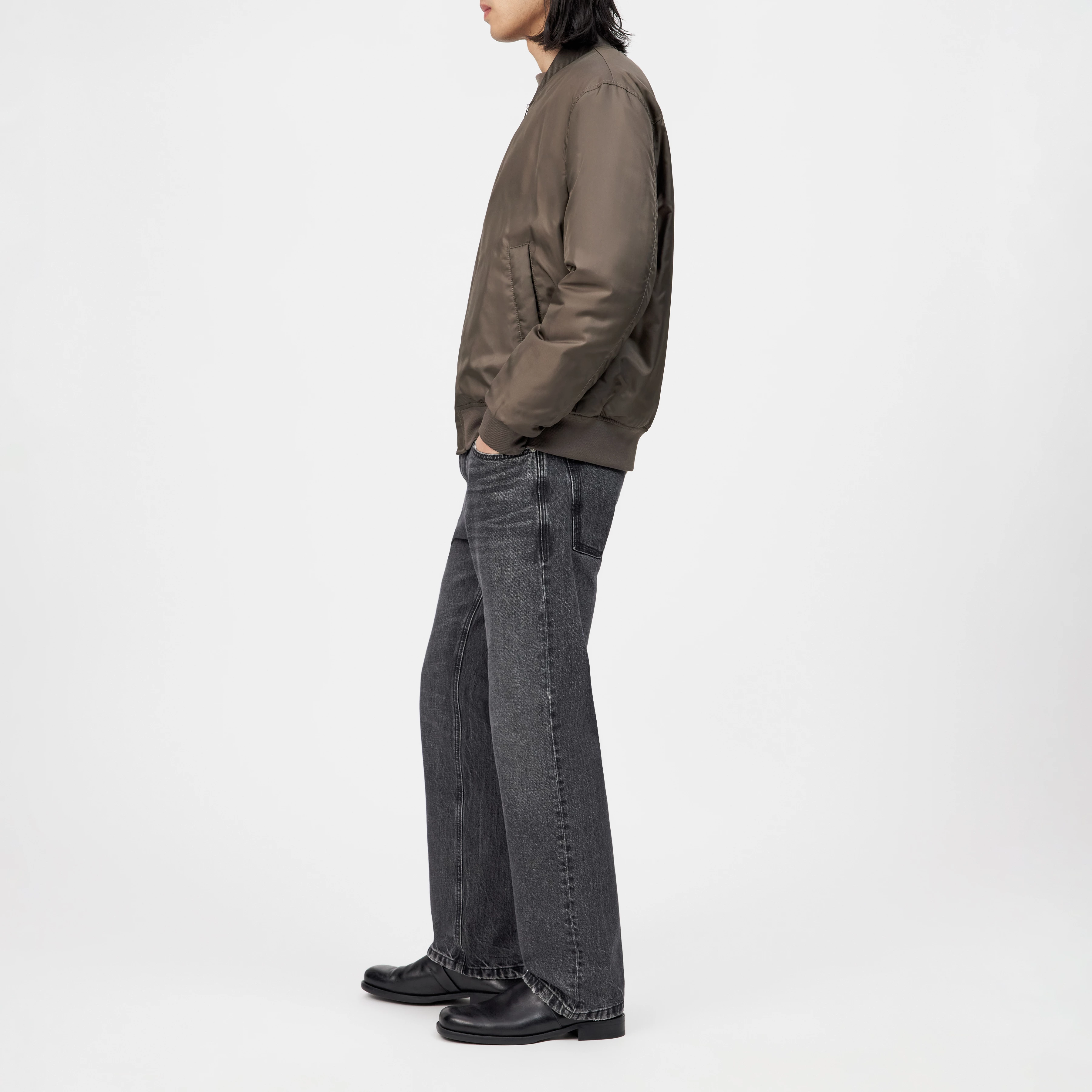 NOKANO - Blouson jacket in nylon - men - brown - Seitenansicht
