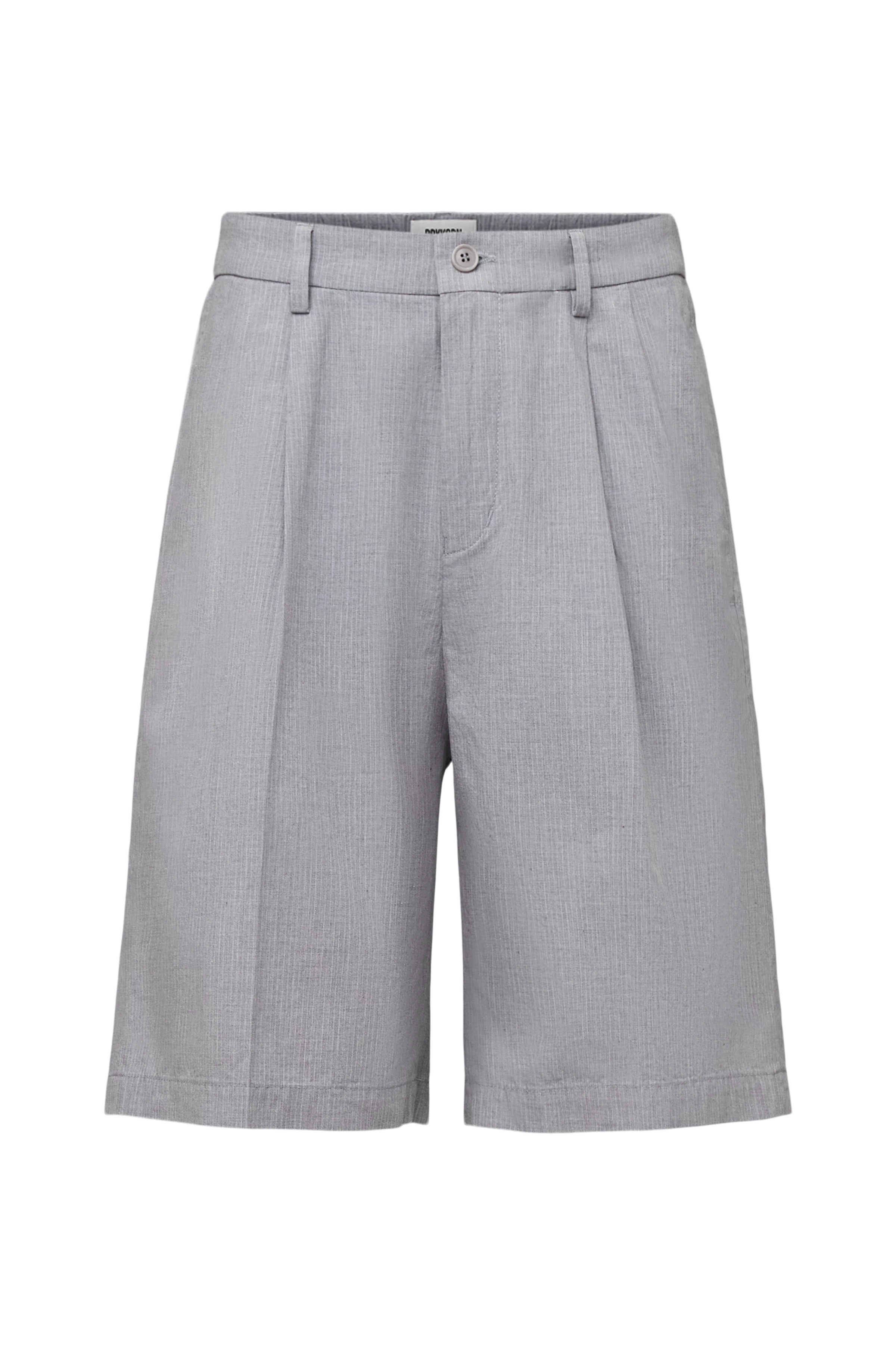 ROCABO - Bundfalten Short in reiner Baumwolle - Herren - grau - Freisteller Frontansicht