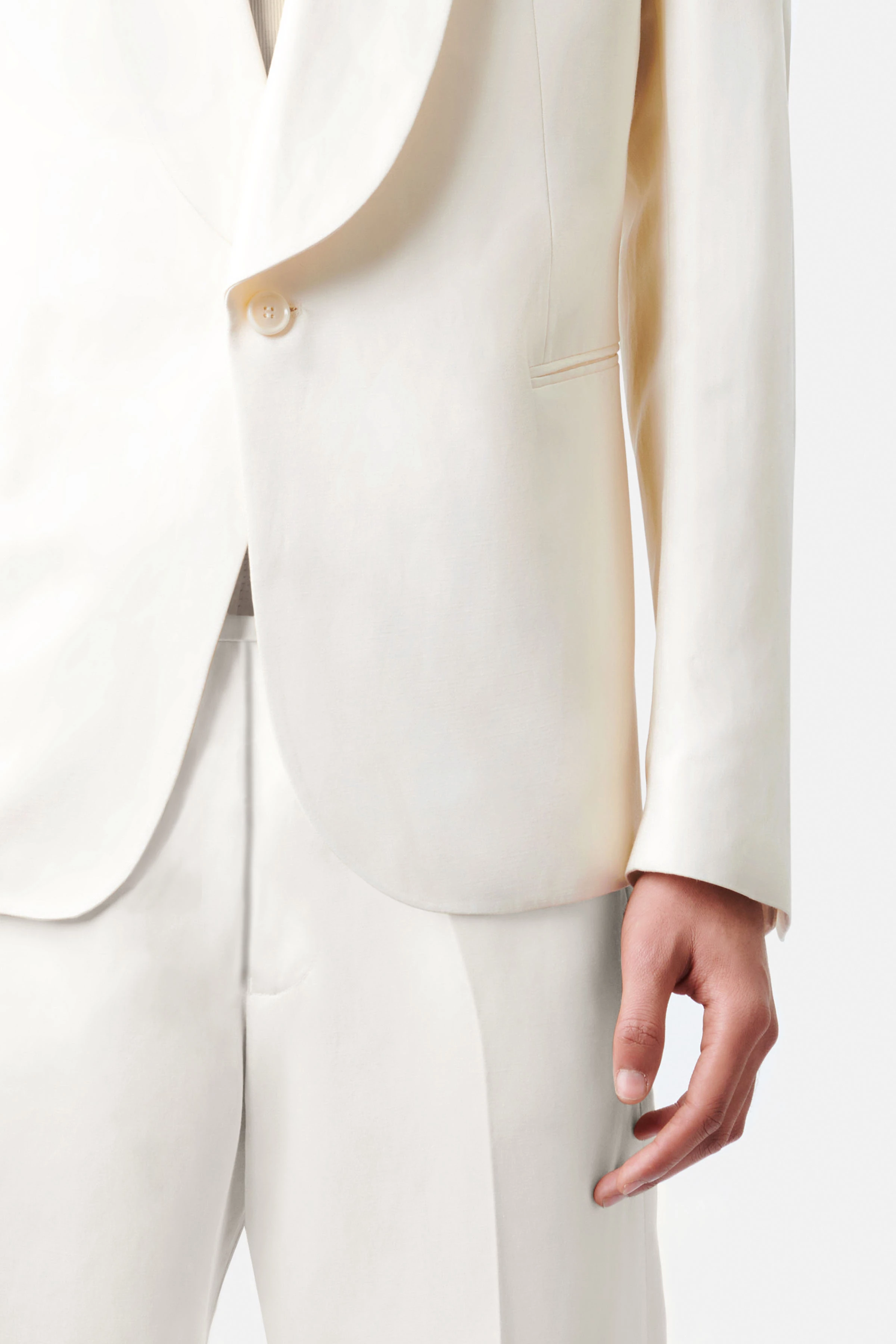 BELAZO - dinner jacket in viscose mix - men - beige - Seitenansicht