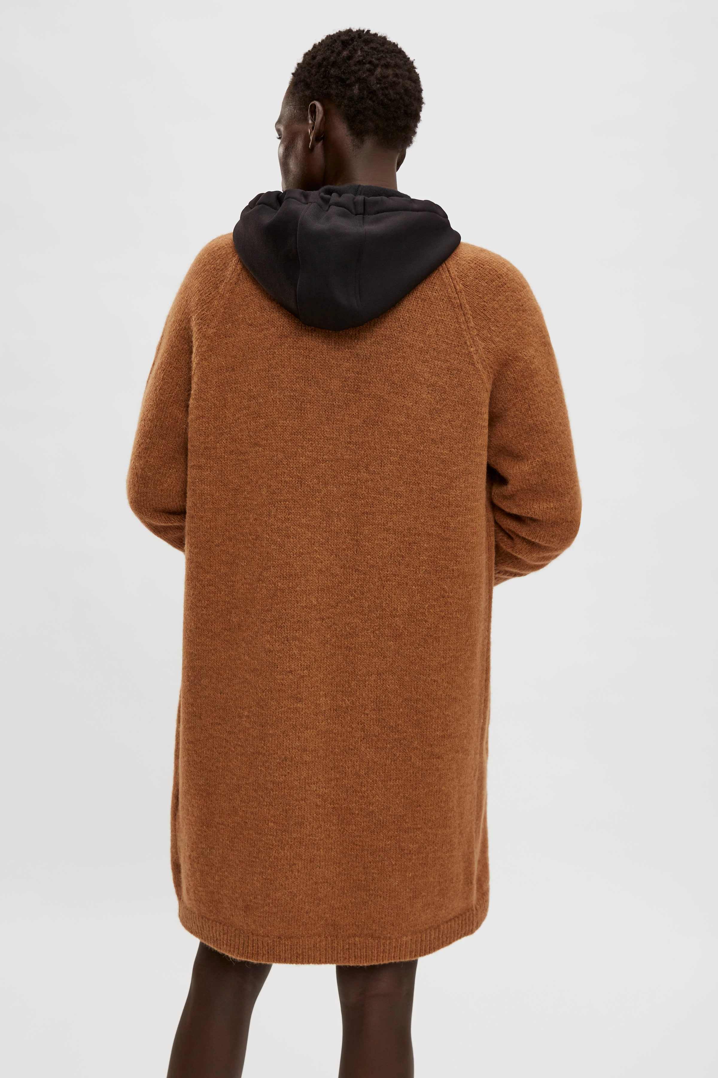 JEYLA - cardigan in alpaca-wool mix - women - brown - Rückansicht